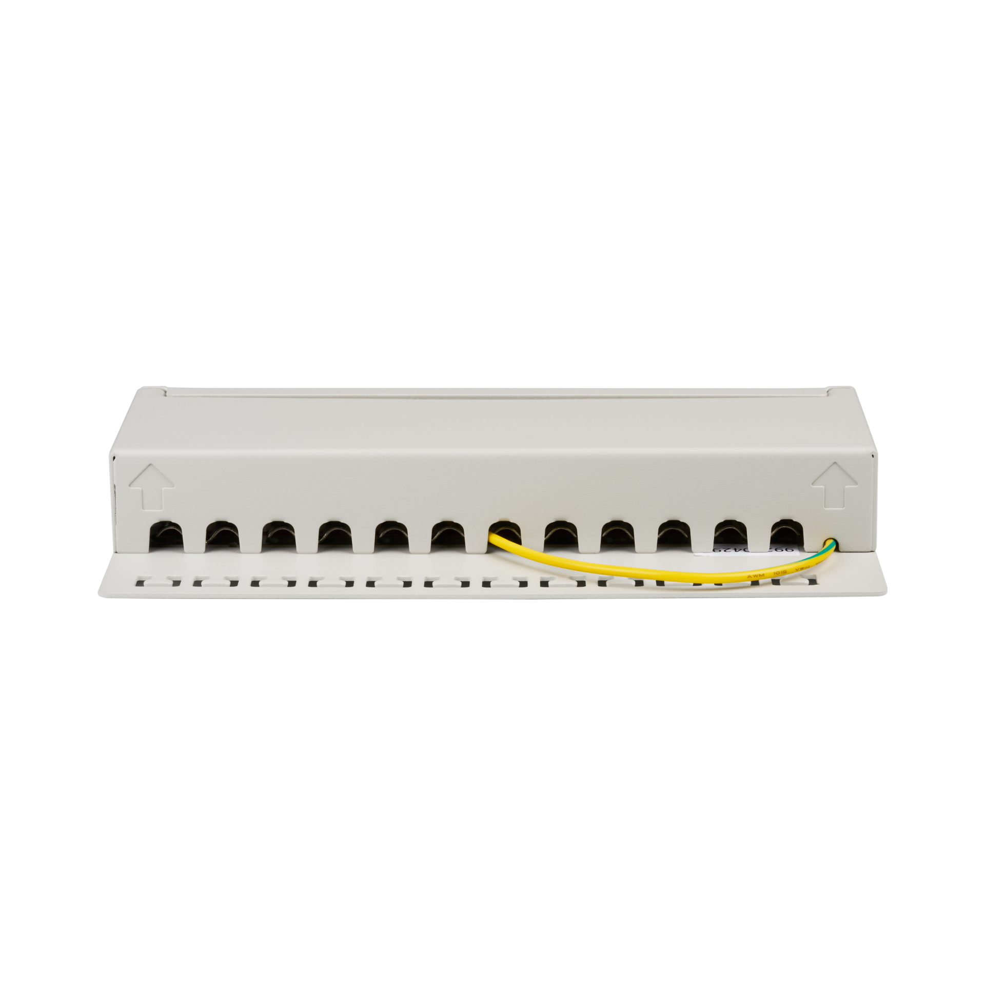 Mini-Patchpanel STP 12xRJ45 Cat.6A, 10“ 1HE, RAL7035 grau
