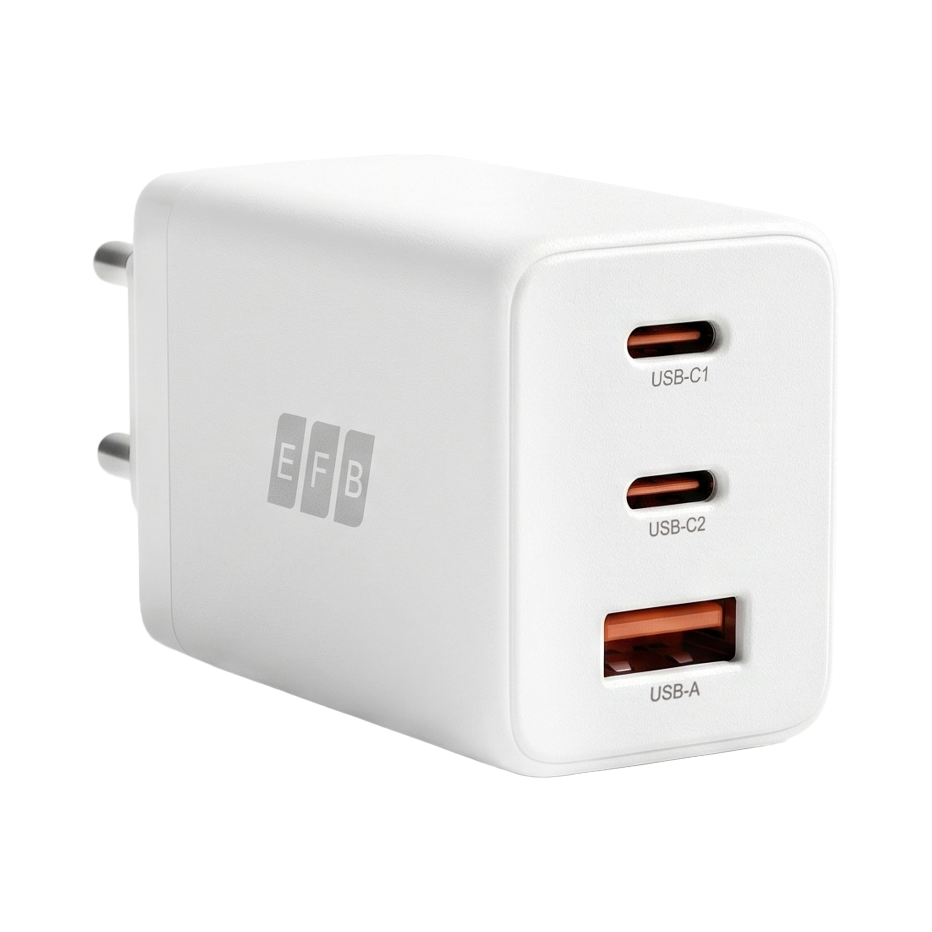 Ladegerät 65W 2xUSB-C + USB-A PD3.0 GaN QC3.0 Eingang:100-240V~1.5A 50/60Hz weiß