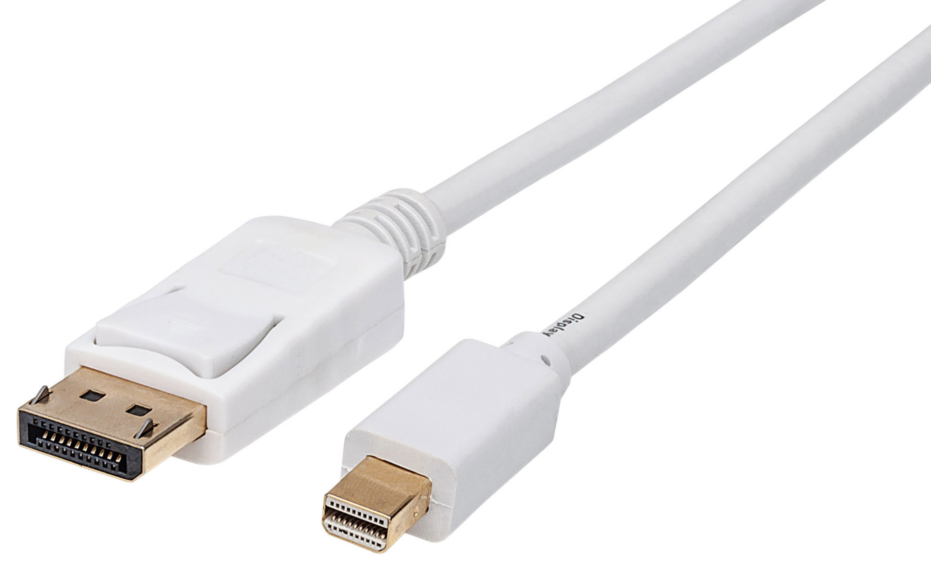 Mini-DisplayPort Anschlusskabel auf DisplayPort, St.-St., weiß, 1m