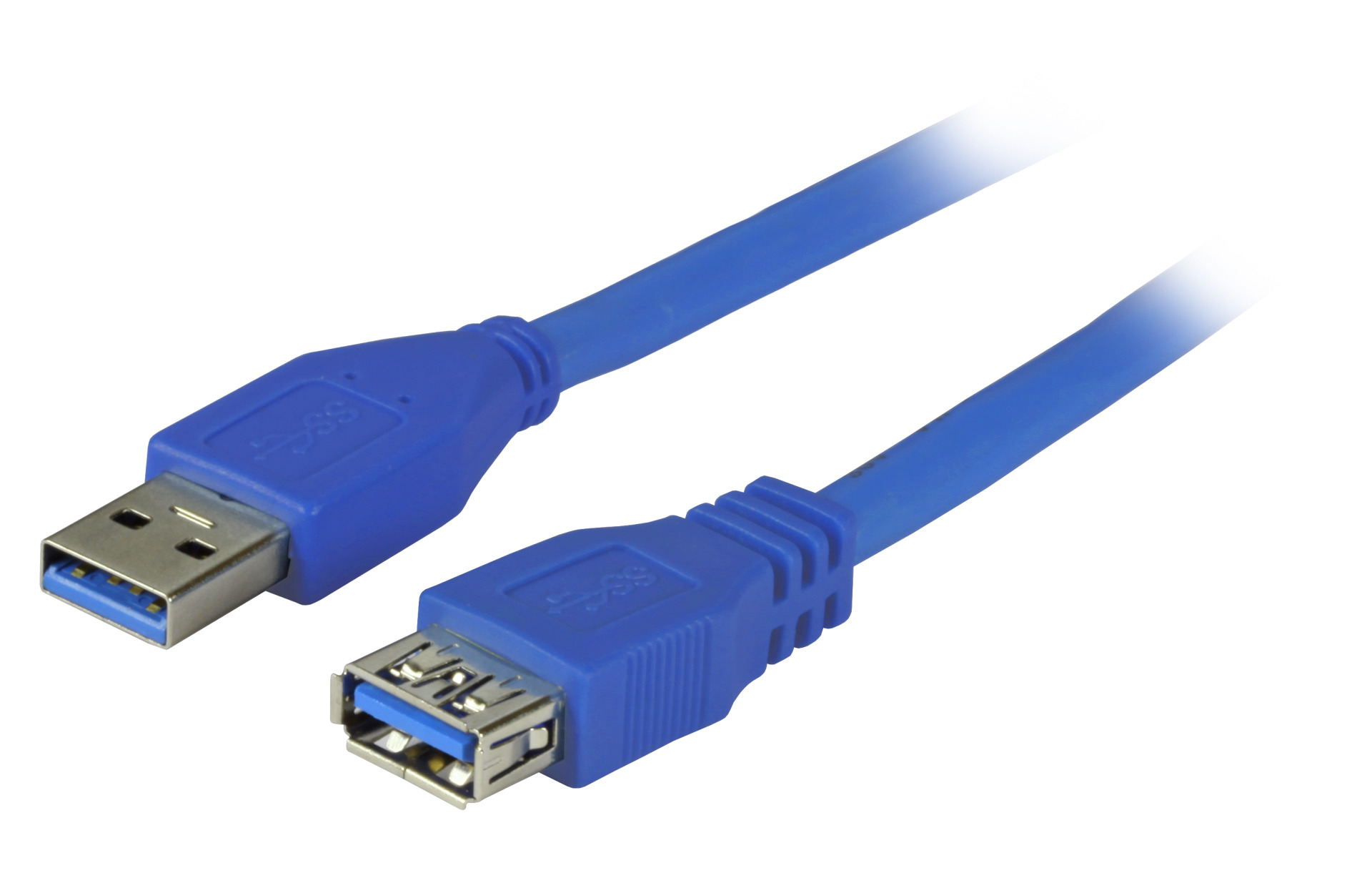 USB3.0 Connection Cable A-A, M-F, 1.8m, black, Classic