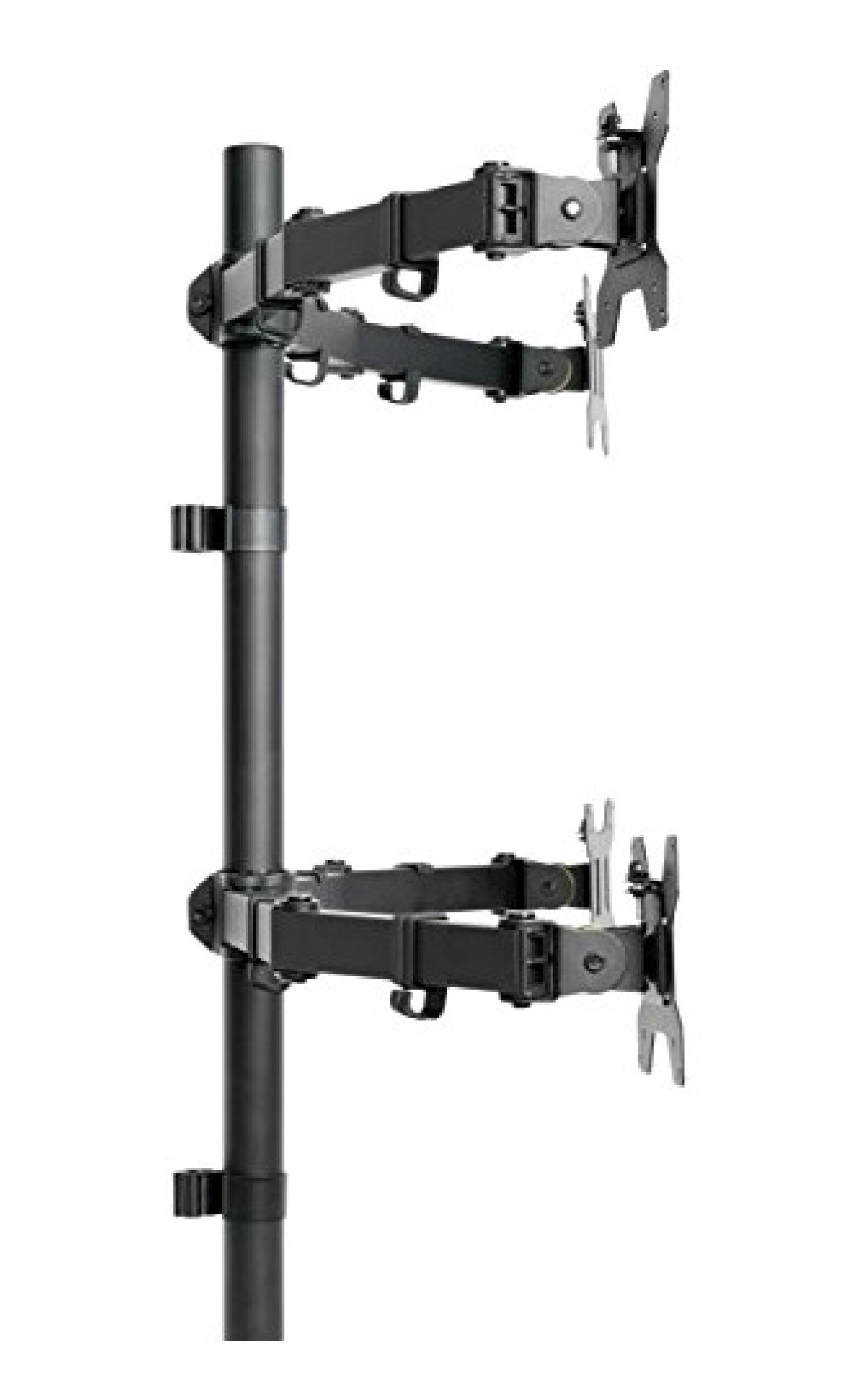 Schreibtischhalterung für 4 LCD TV LED 13"-27", max. 4x 8kg, mit Klemme