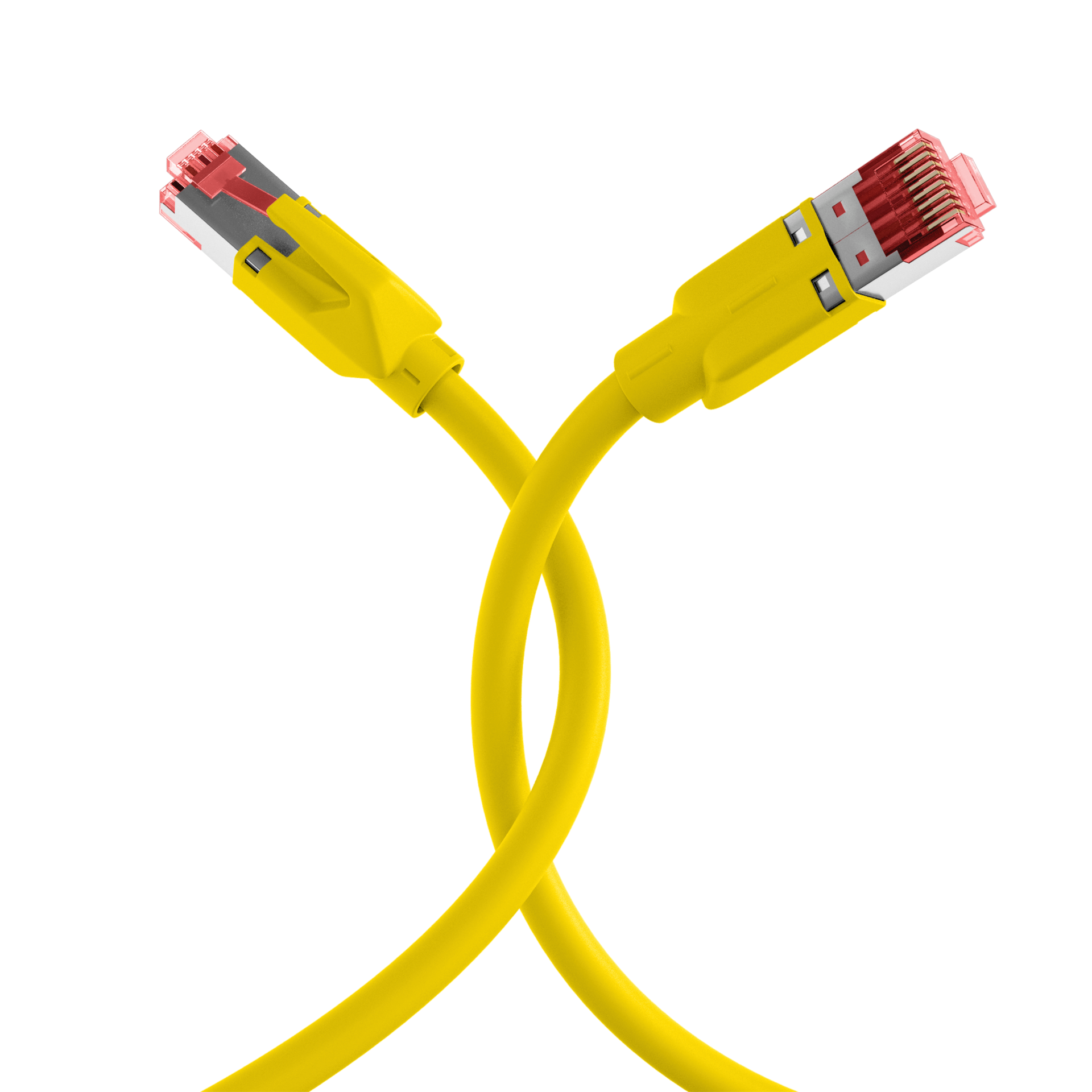 RJ45 Patch Cord Cat.5e SF/UTP PURTM21 for drag chains yellow 2m