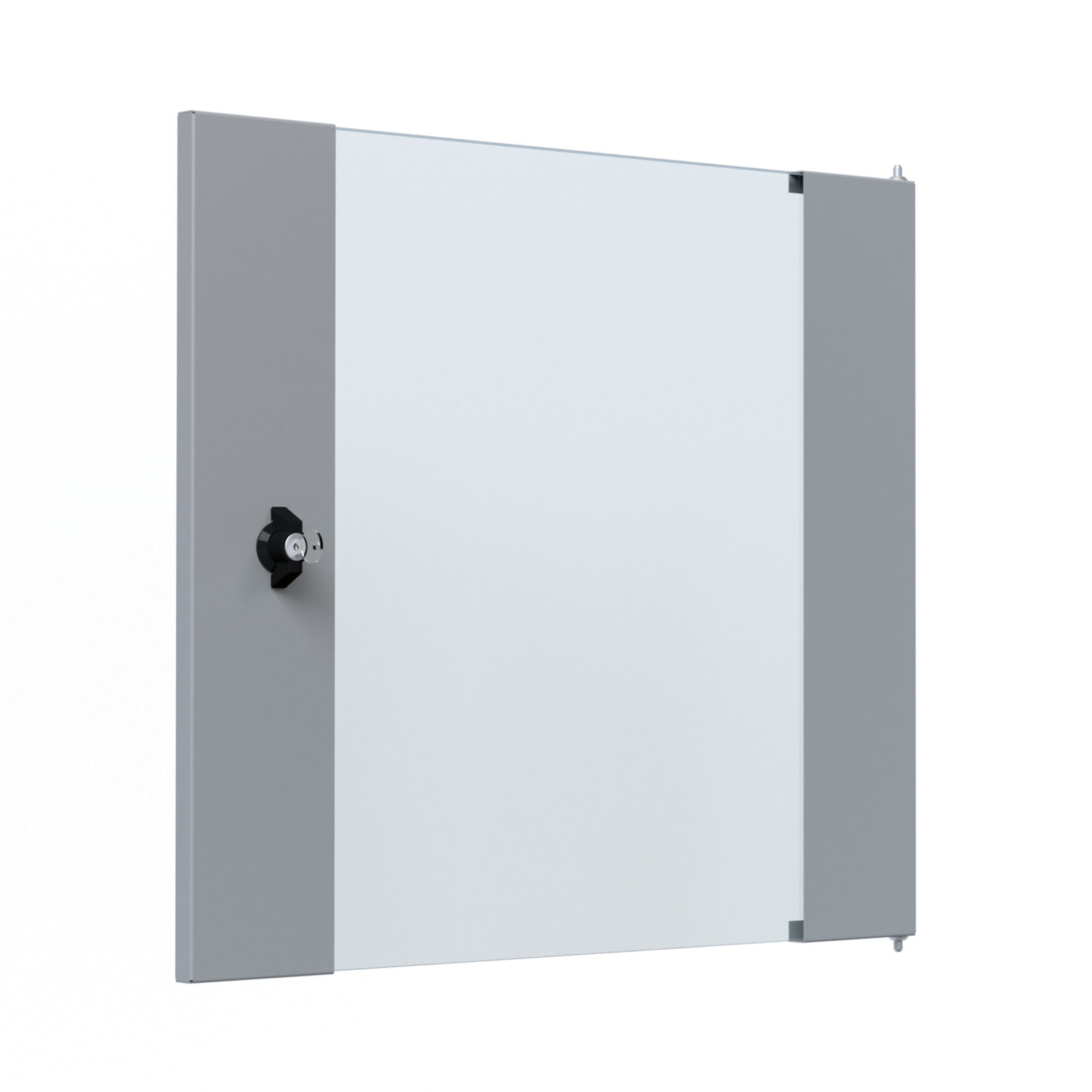 Glastür für X-Rack Wandgehäuse 12HE grau RAL7035 3/3