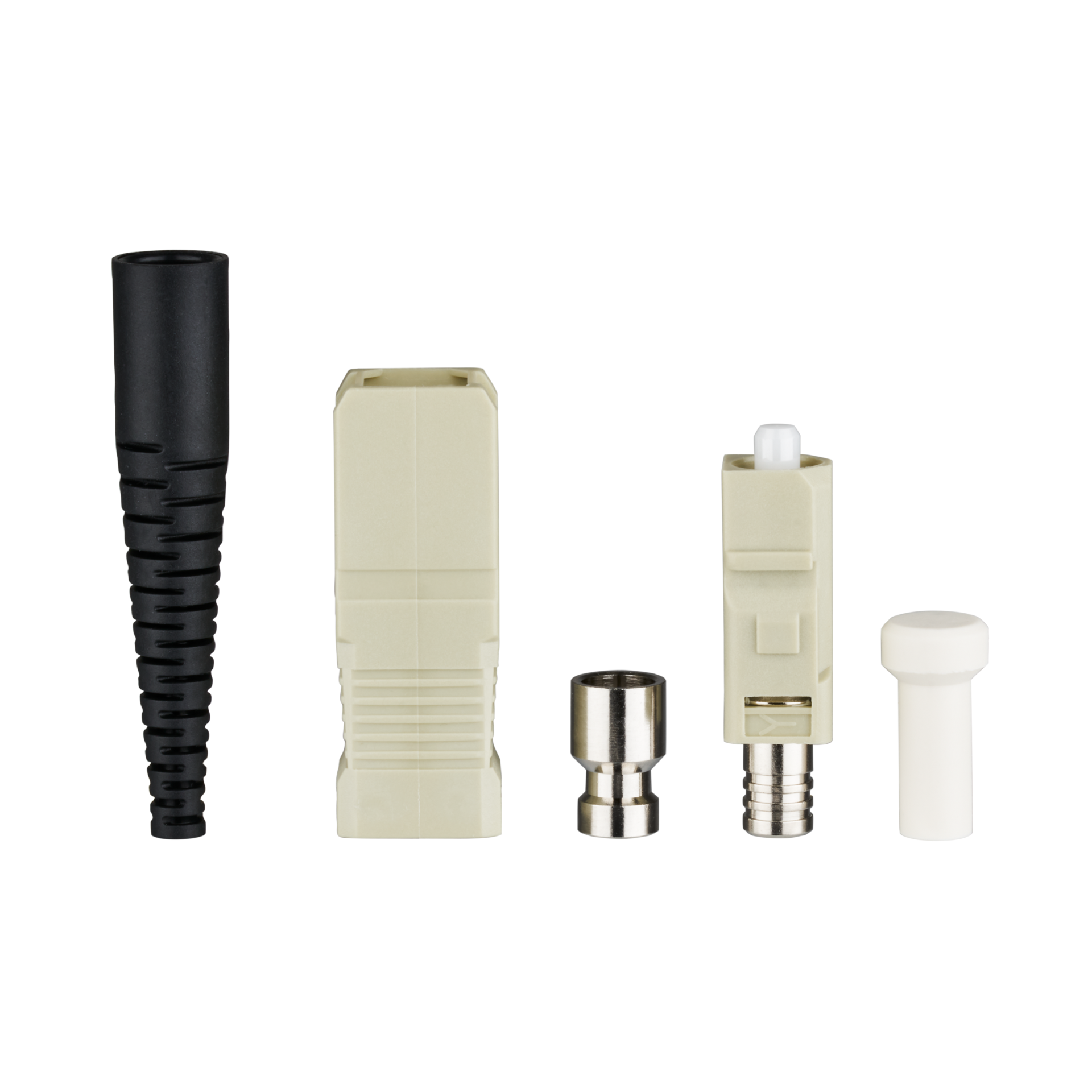 Senko Connector SC MM 2.0mm Connector (beige) Boot (black)