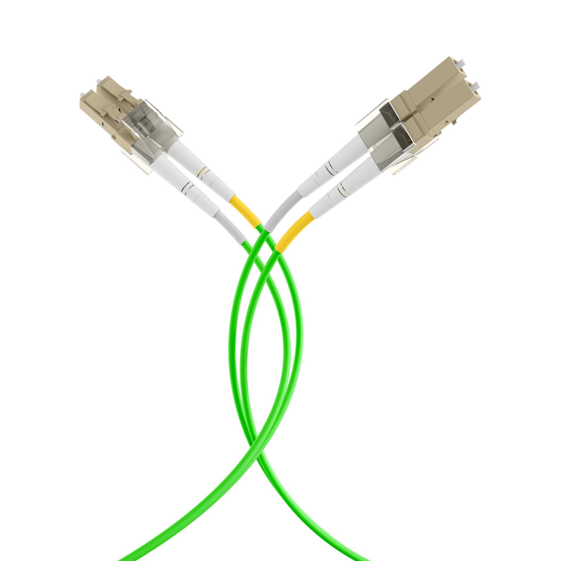 INFRALAN® Duplex Patchkabel LC-LC OM5 0,5m LSZH 2mm limettengrün