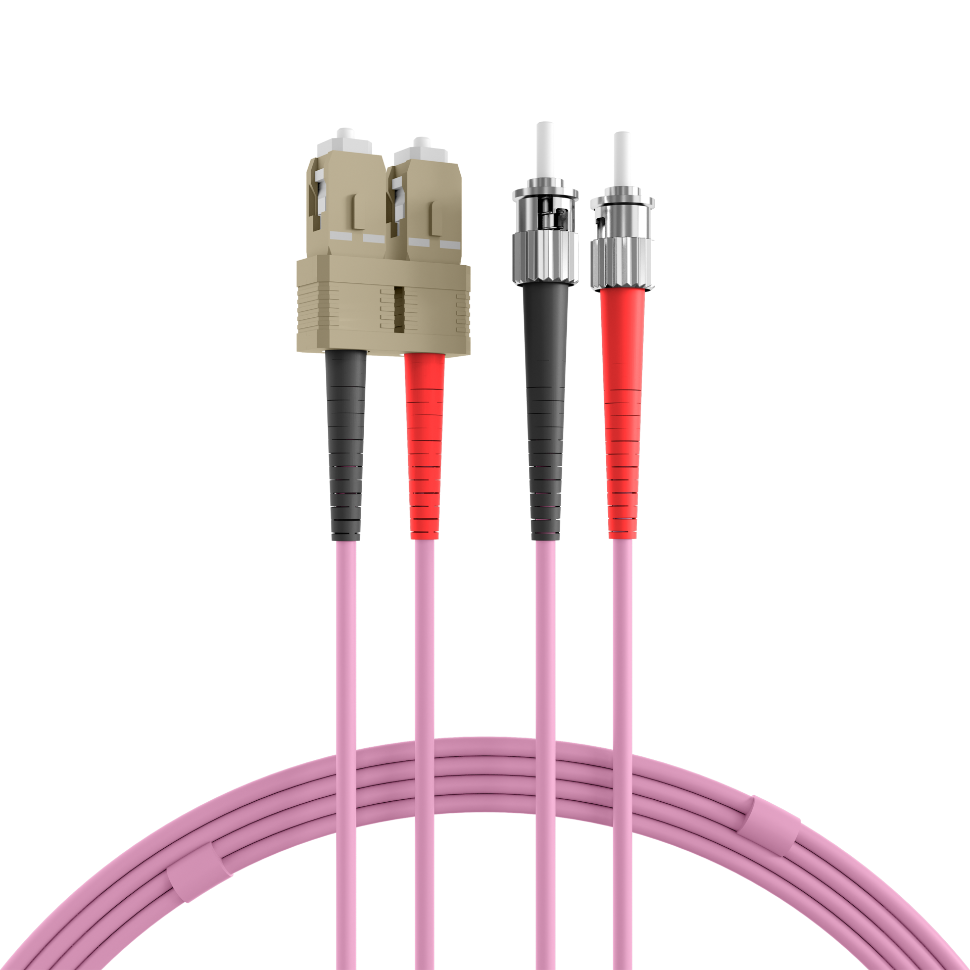 Duplex Patchkabel SC-ST OM4 10m LSZH 3mm erikaviolett