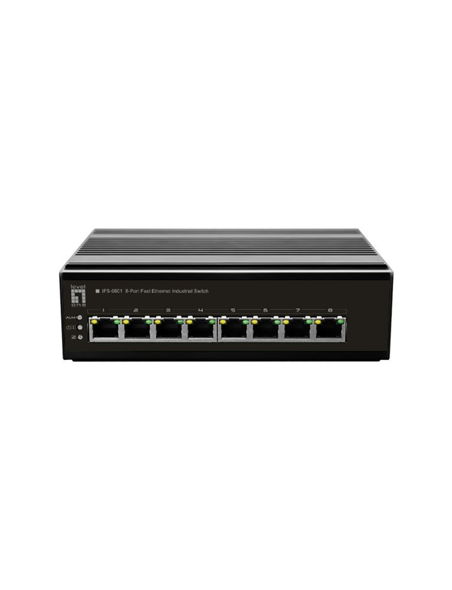 8-port Fast Ethernet industrial switch DIN rail