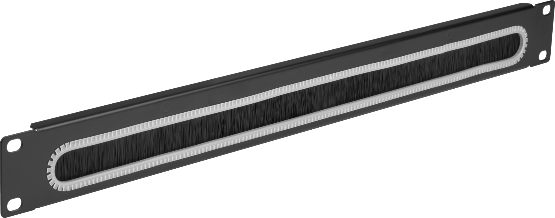 19" 1U Cable Routing Panel with Brush, RAL9005