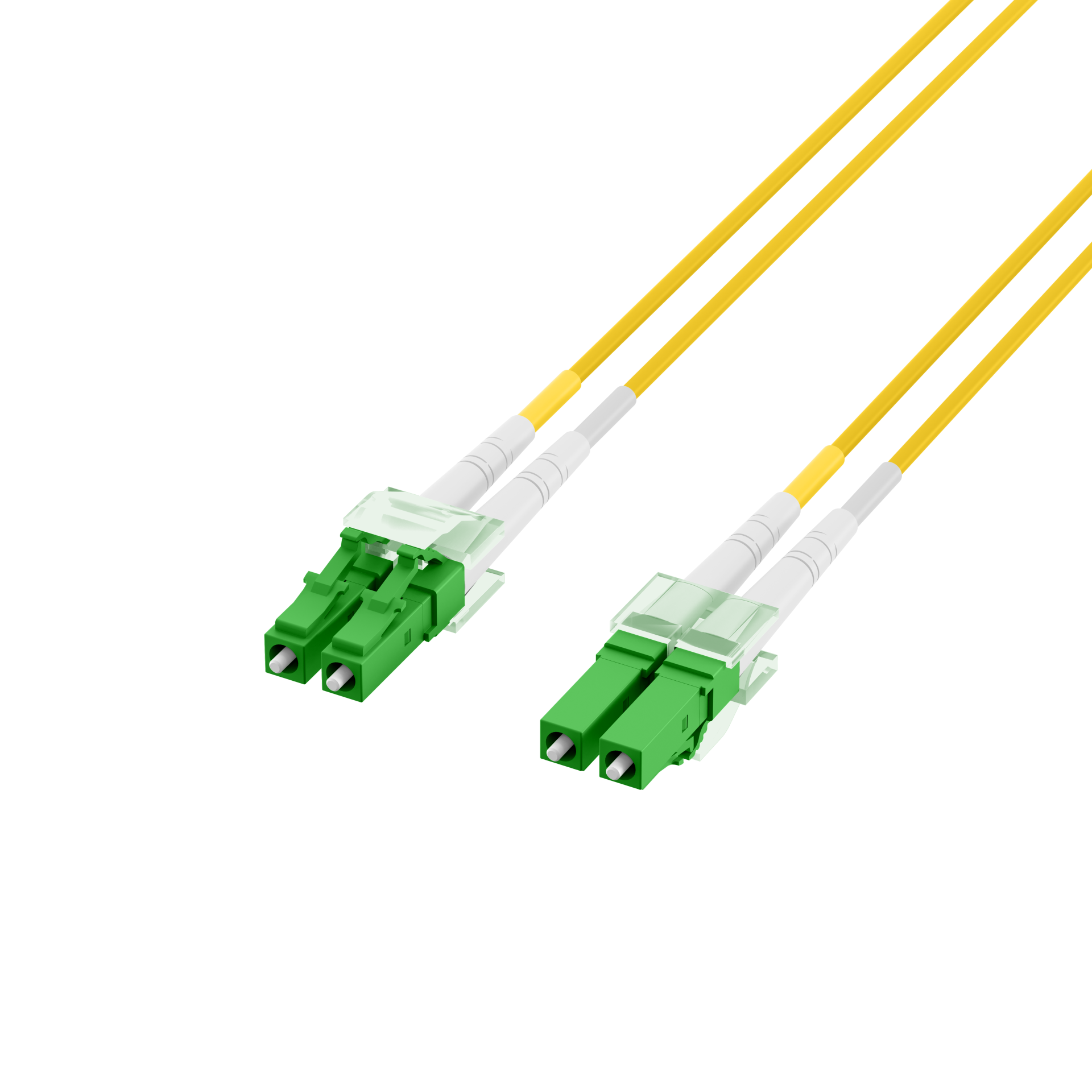 Duplex Patchkabel LC/APC-LC/APC OS2 G652D 0,5m LSZH 2mm gelb