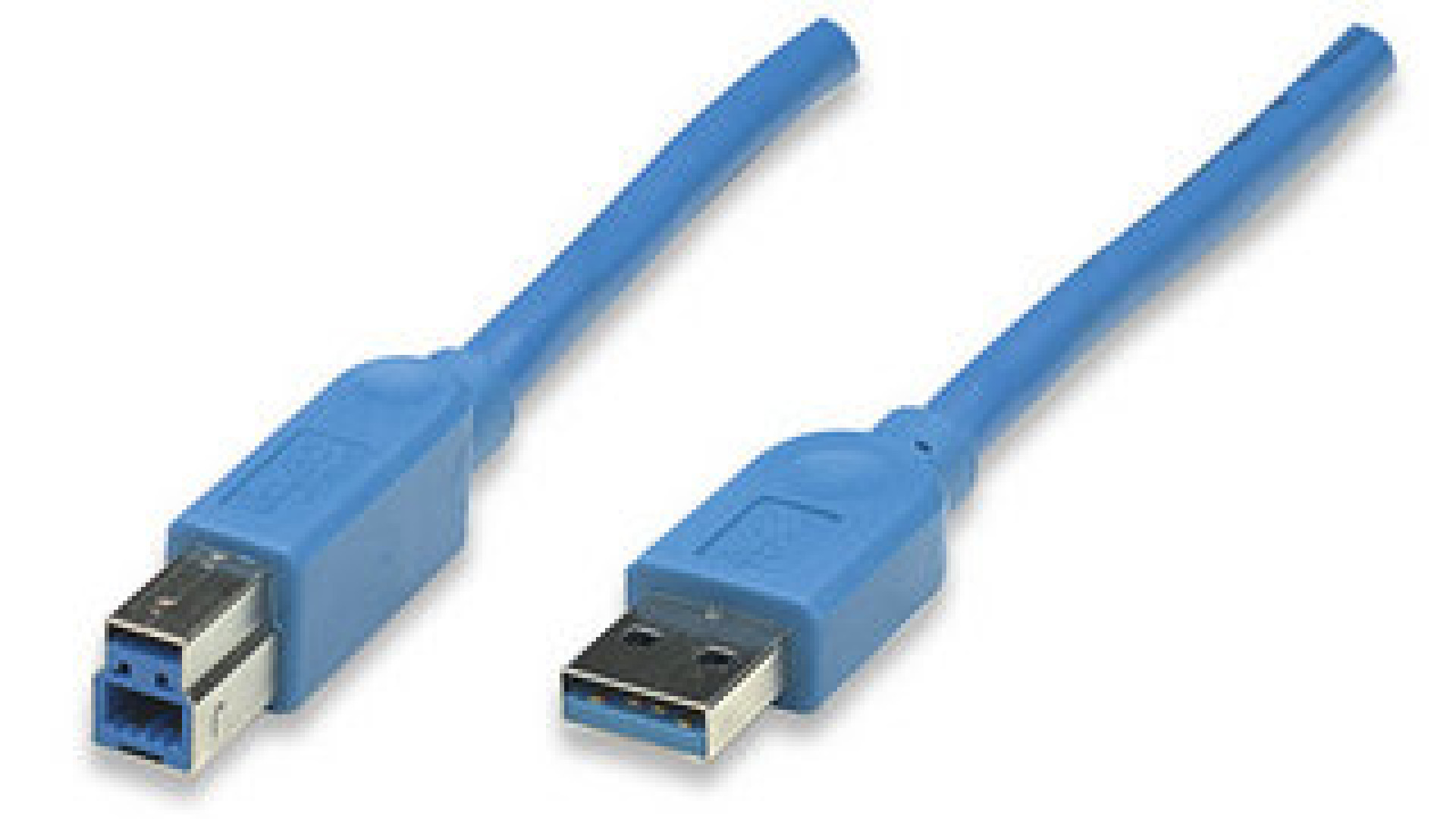 USB3.0 Anschlusskabel Stecker Typ-A - Stecker Typ-B, Blau 0,5 m