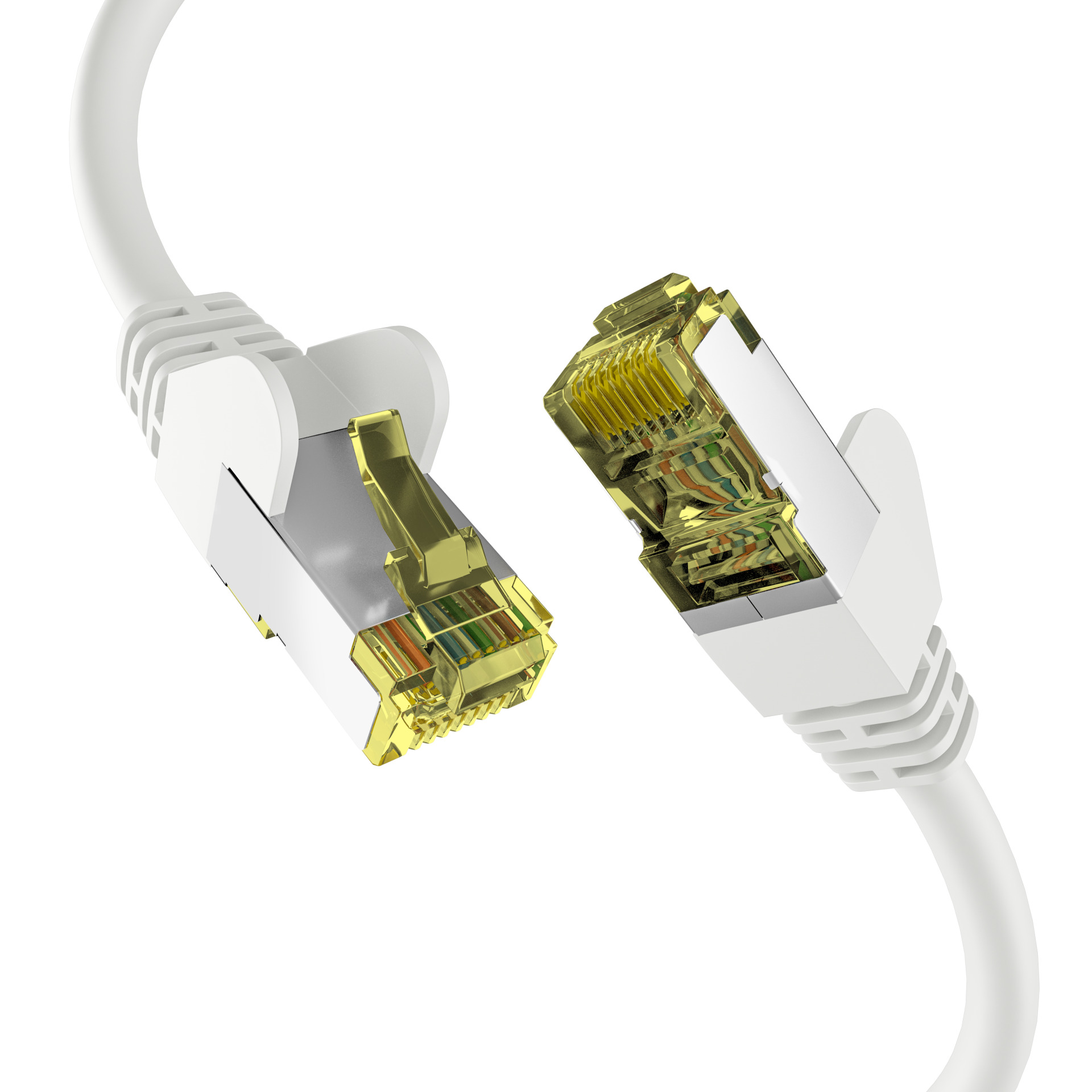 CAT6a WEISS 3m Patchkabel S/FTP PIMF,RJ45 Netzwerkkabel Ethernetkabel LAN DSL
