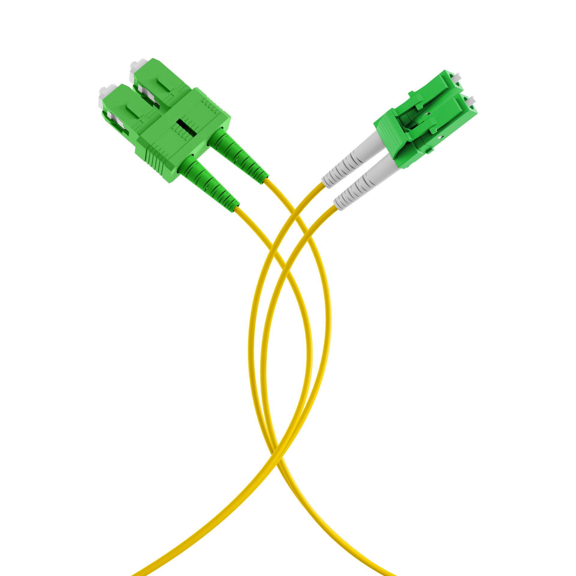Duplex Patchkabel LC/APC-SC/APC OS2 G652D 35m LSZH 2mm gelb