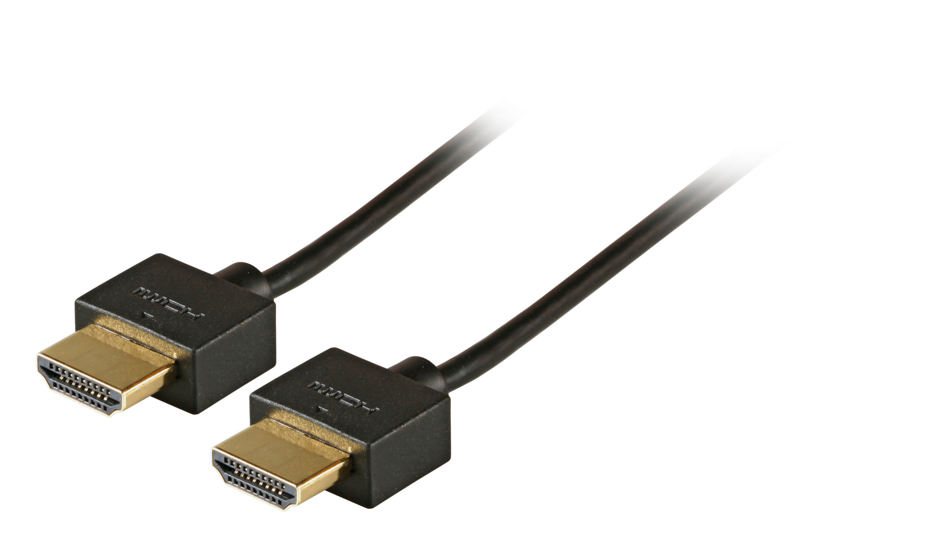 HDMI™ Anschlusskabel mit Eth., Slim Wire, A-A, St.-St., 2,0m weiß