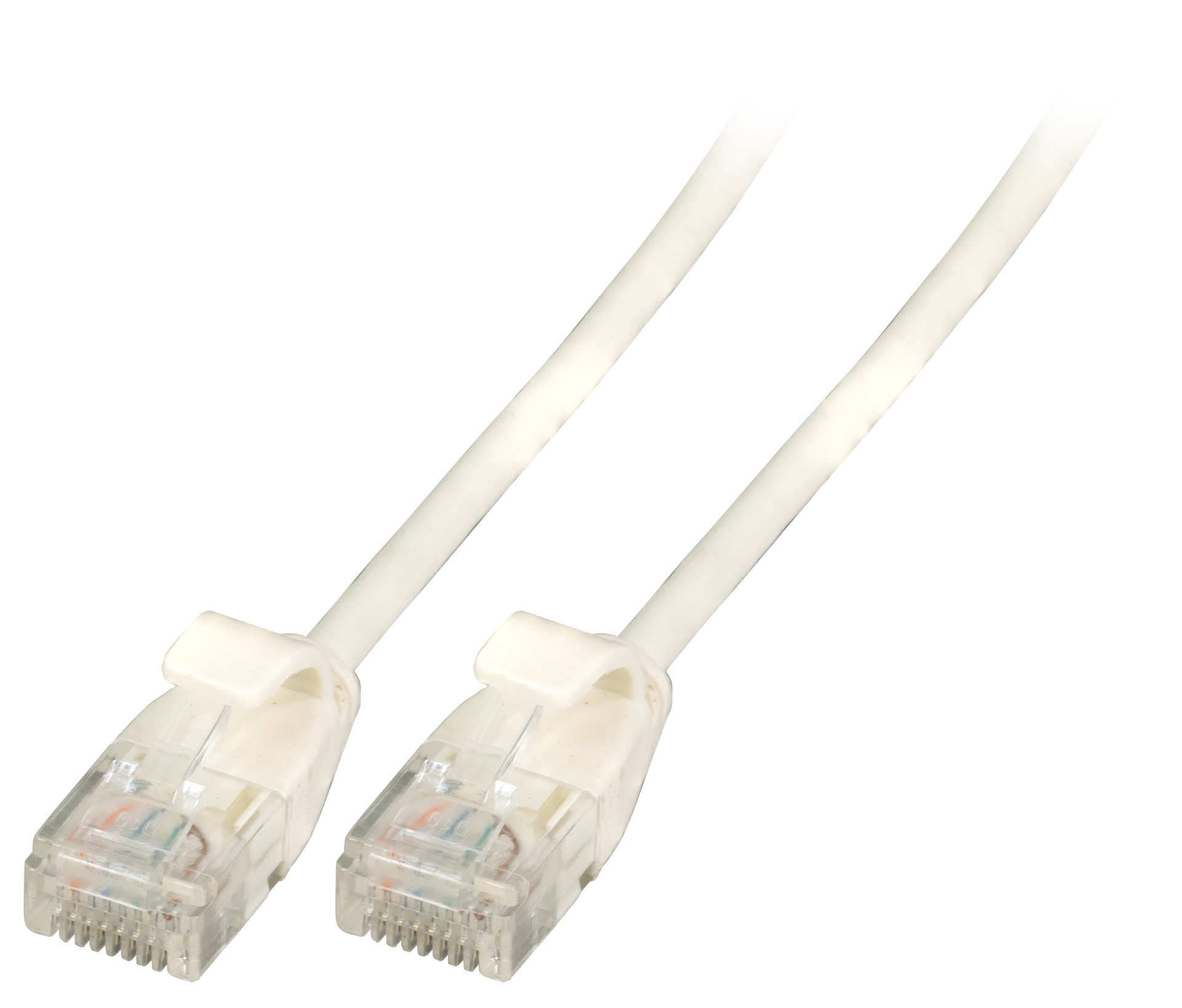 RJ45 Patch cable U/UTP, Cat.6A, Raw cable TPE 3,6mm ultraflex, 1m, white