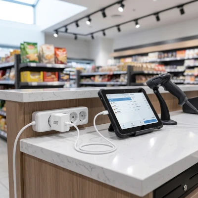 EFB-Elektronik USB-C Ladegerät für Tablet, Scanner und POS-Anwendungen im Einzelhandel