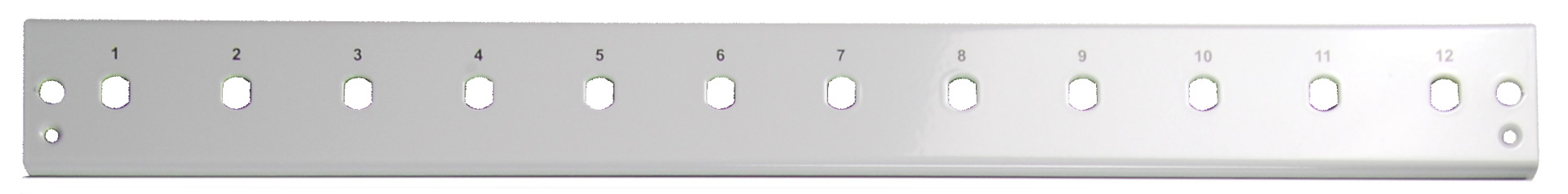 Front panel 24 x ST/FC (D-hole), grey