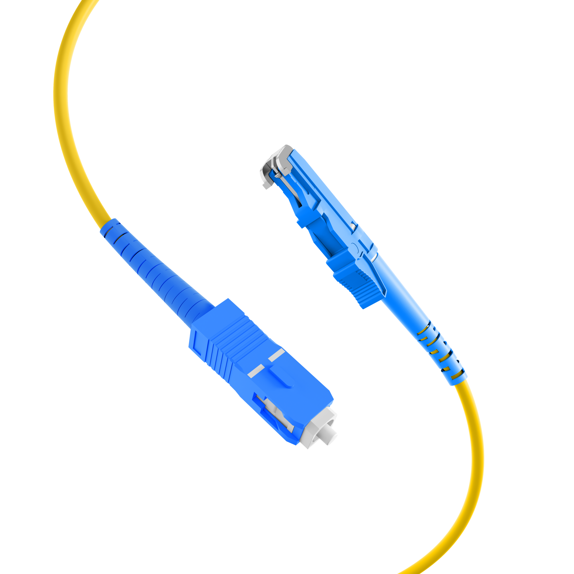 Simplex Fiber Optic Patch Cable E2000®-SC OS2 15m 3,0mm Yellow 9/125µm