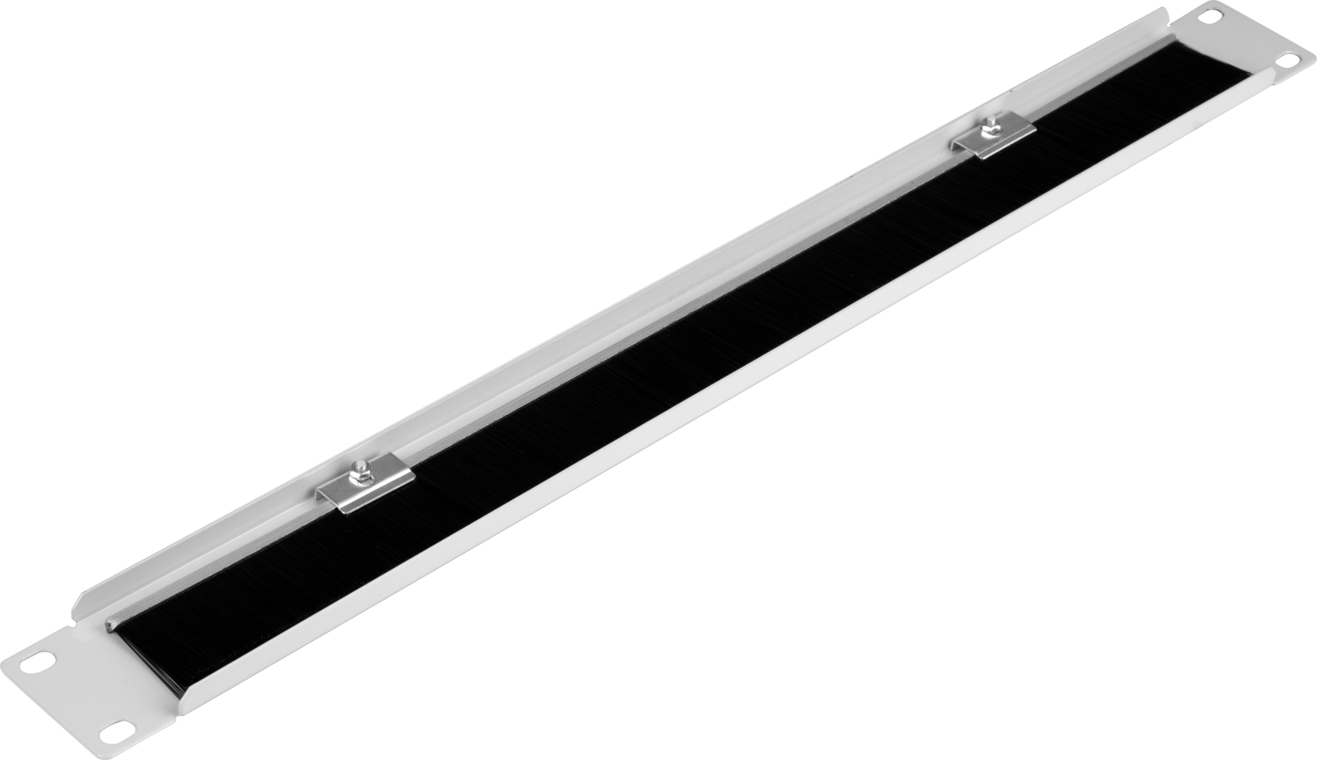 19" 1U Cable Routing Panel with Brush, RAL7035