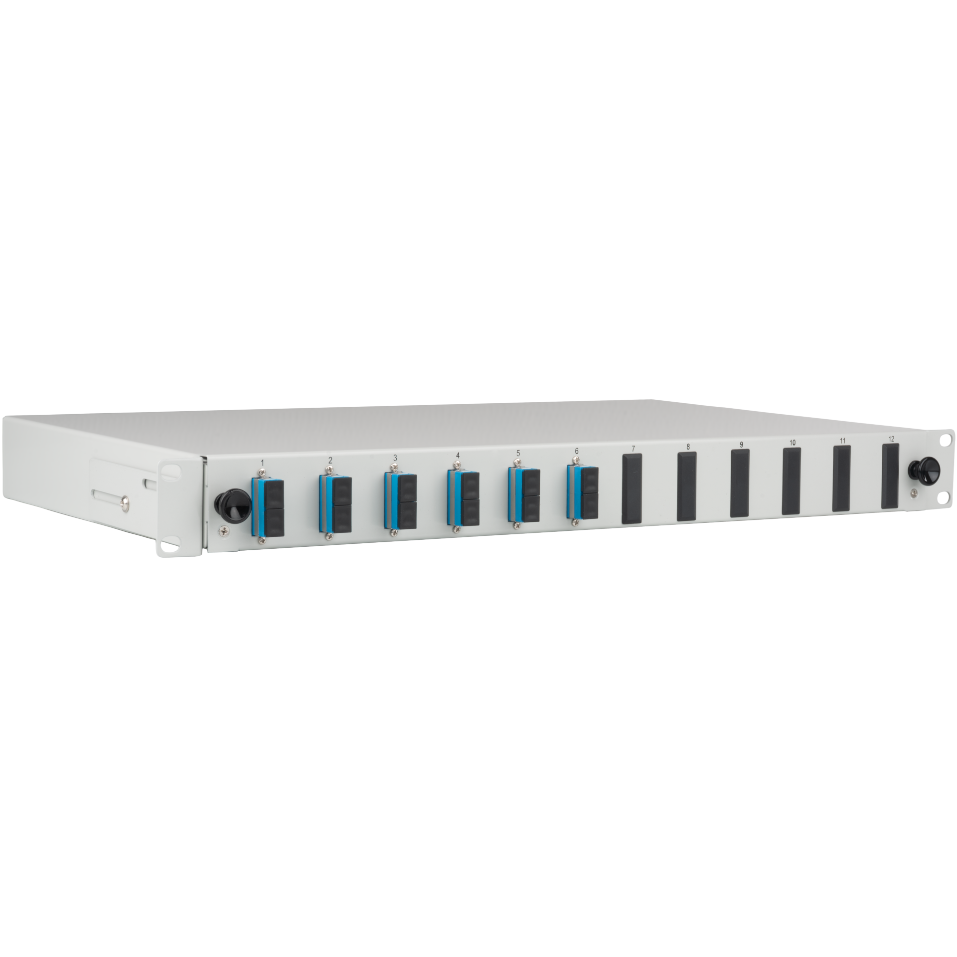 Spleißbox gr ausziehbar SC OS2 12xPigtail & 6xDuplex-Kupplung