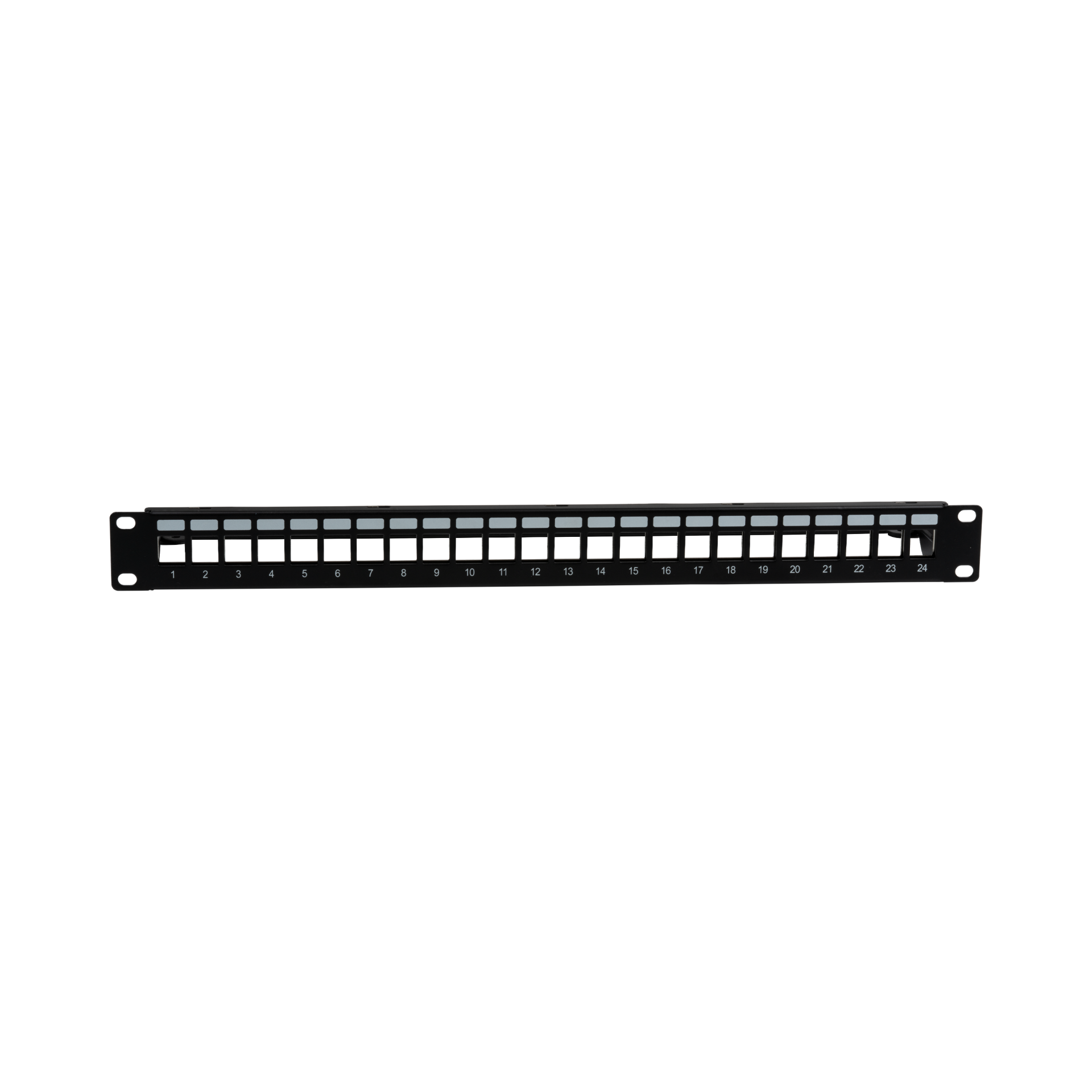 Verteilerfeld 19" 1HE, 24-Port, Metall, klappbar, schwarz RAL9005