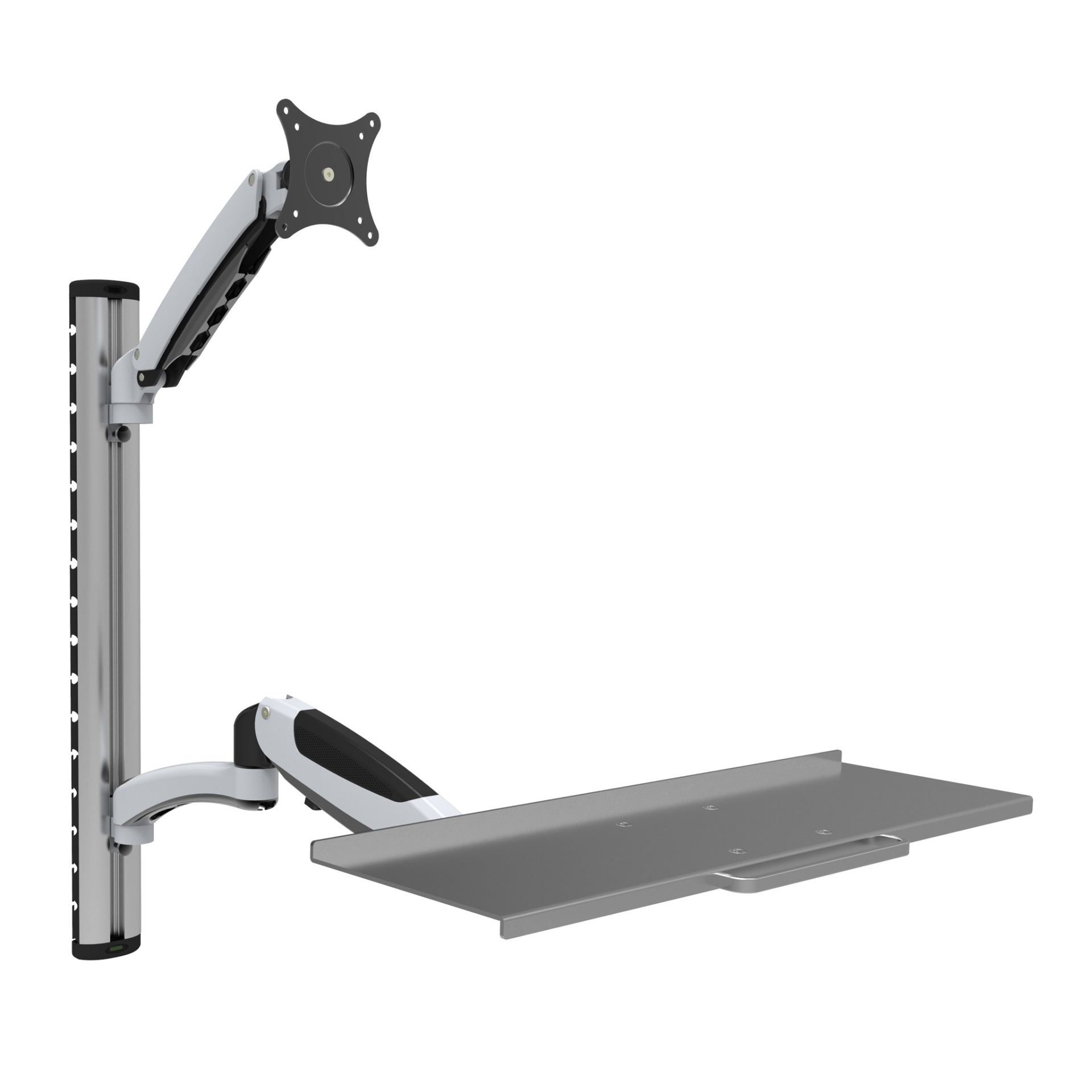 Wandhalterung für 15"-27", mit flexibler Tastaturablage und Arm