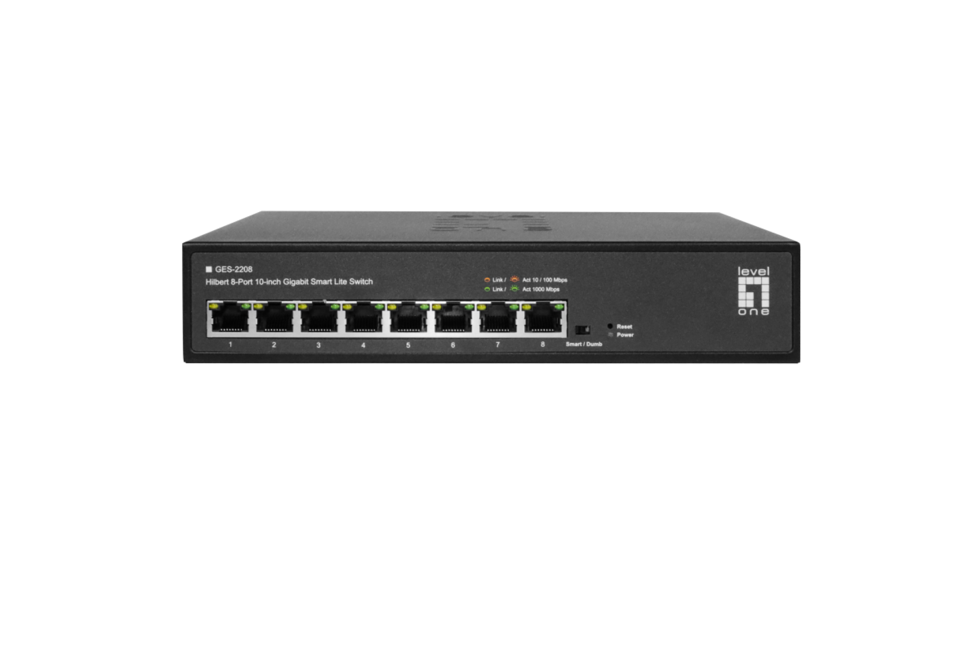 HILBERT 10 Zoll 8-Port Gigabit Smart Lite Managed Switch