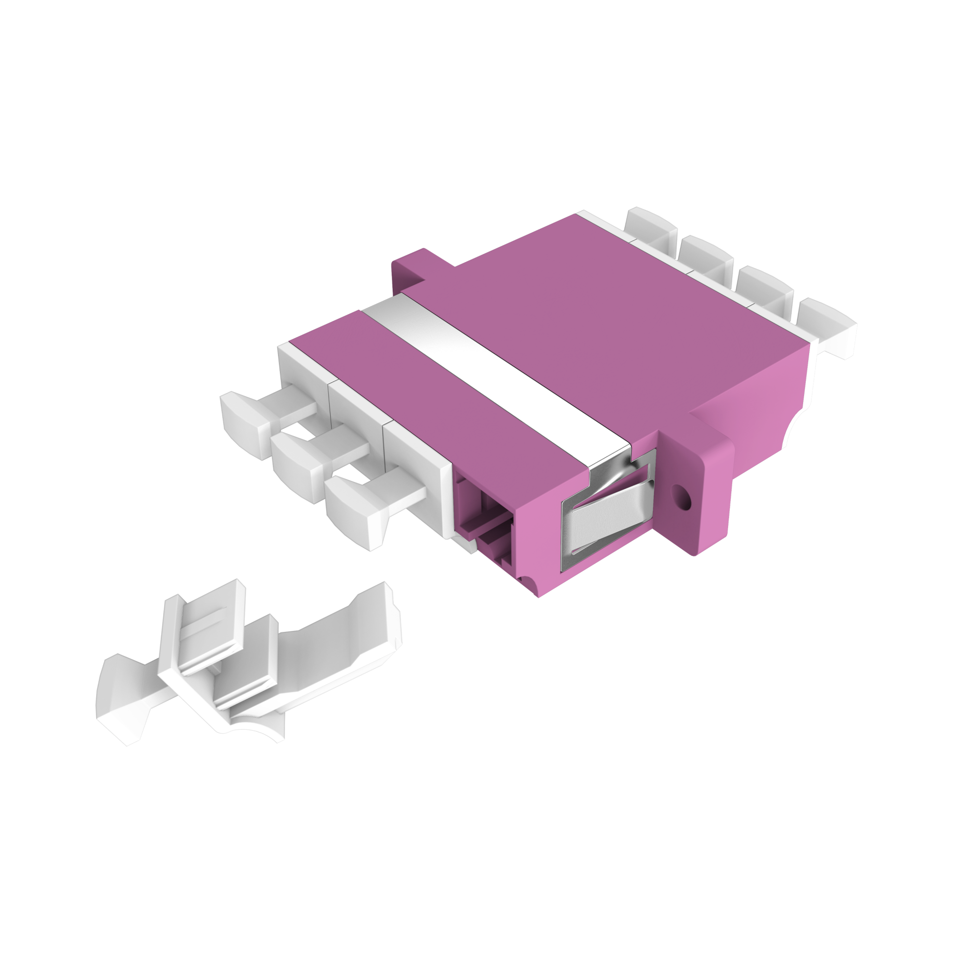 Kupplung LC Quad OM4 erikaviolett 