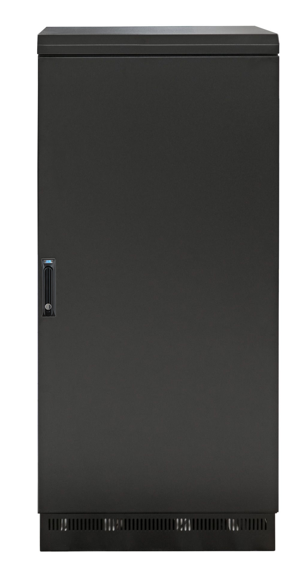 19" Netzwerkschrank 42HE 800x800, IP55,mit vormontiertem Sockel, RAL9005