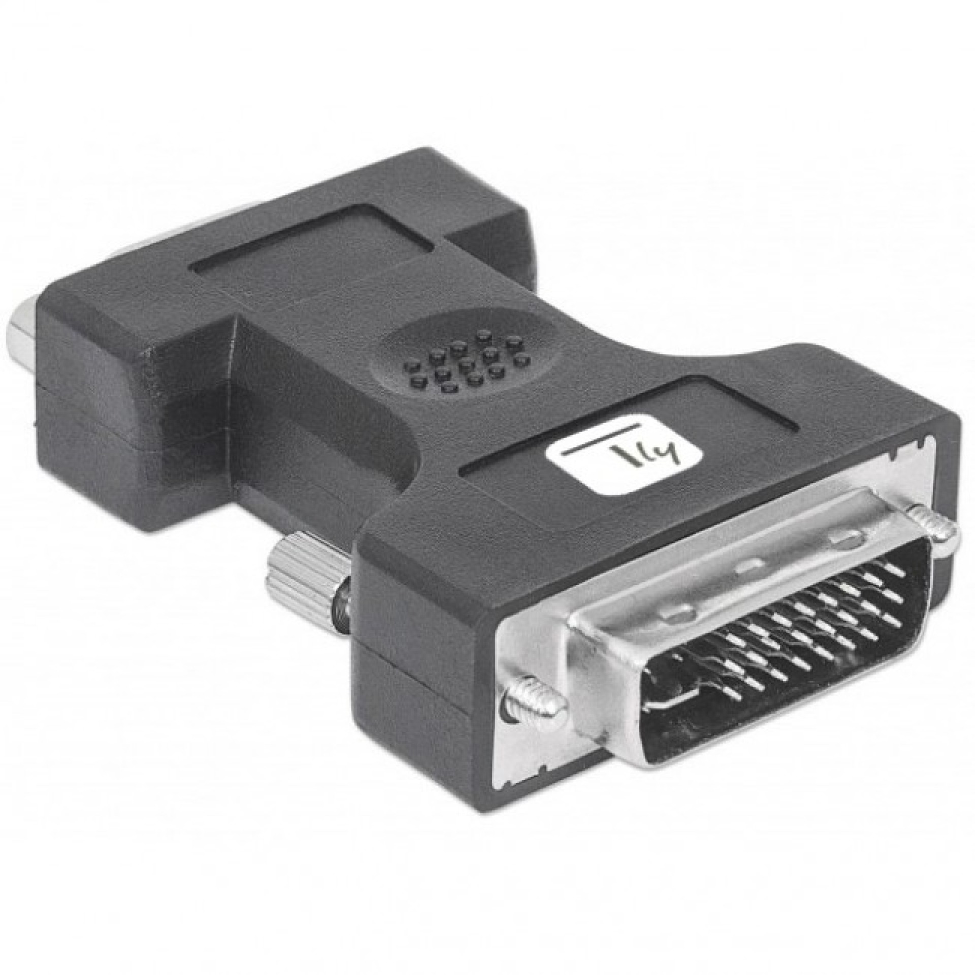 DVI Adapter, DVI-I male auf VGA female, black