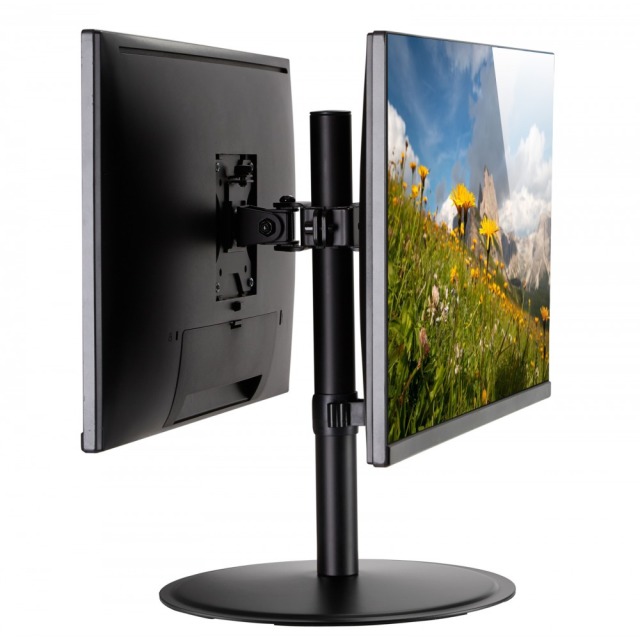 Schreibtischhalterung für 2 LCD TV LED 17-32'', schwarz