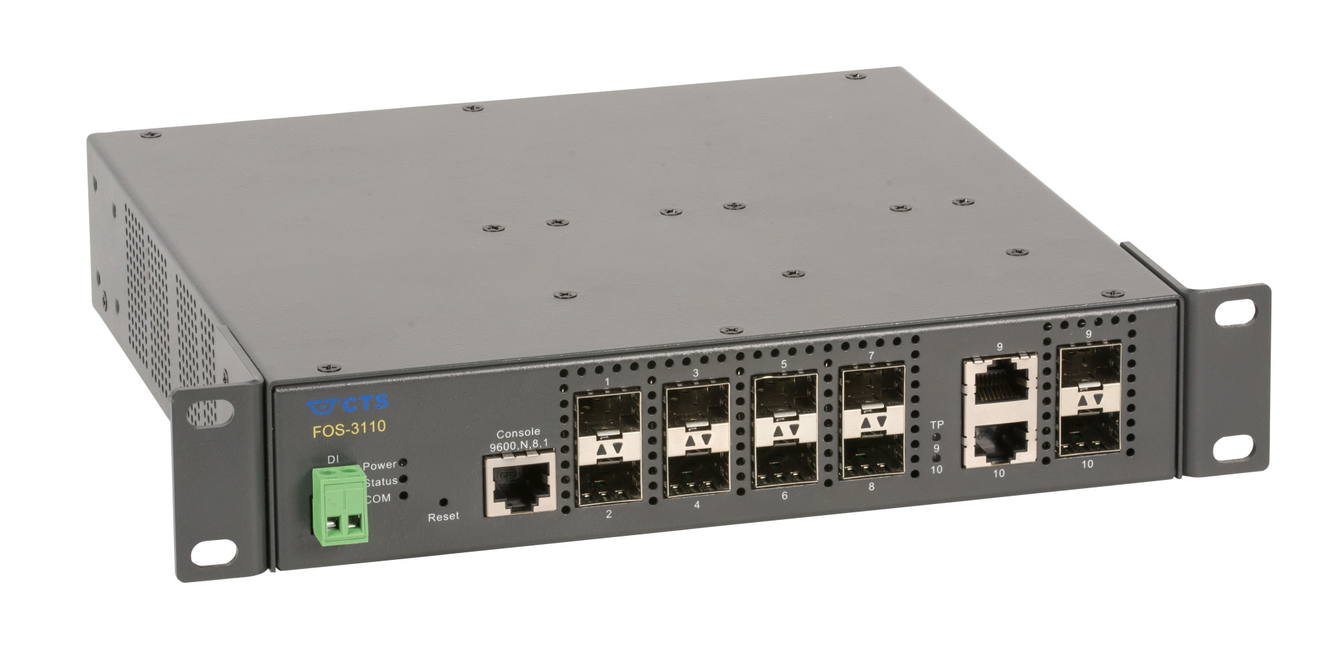 10-Port L2 Managed Gigabit Ethernet Fiber Switch, 8x GE SFP, 2x Combo RJ45/SFP