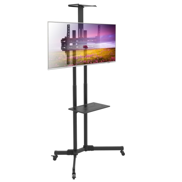 TV Trolley for LCD LED TV 37-70", Shelf, Black