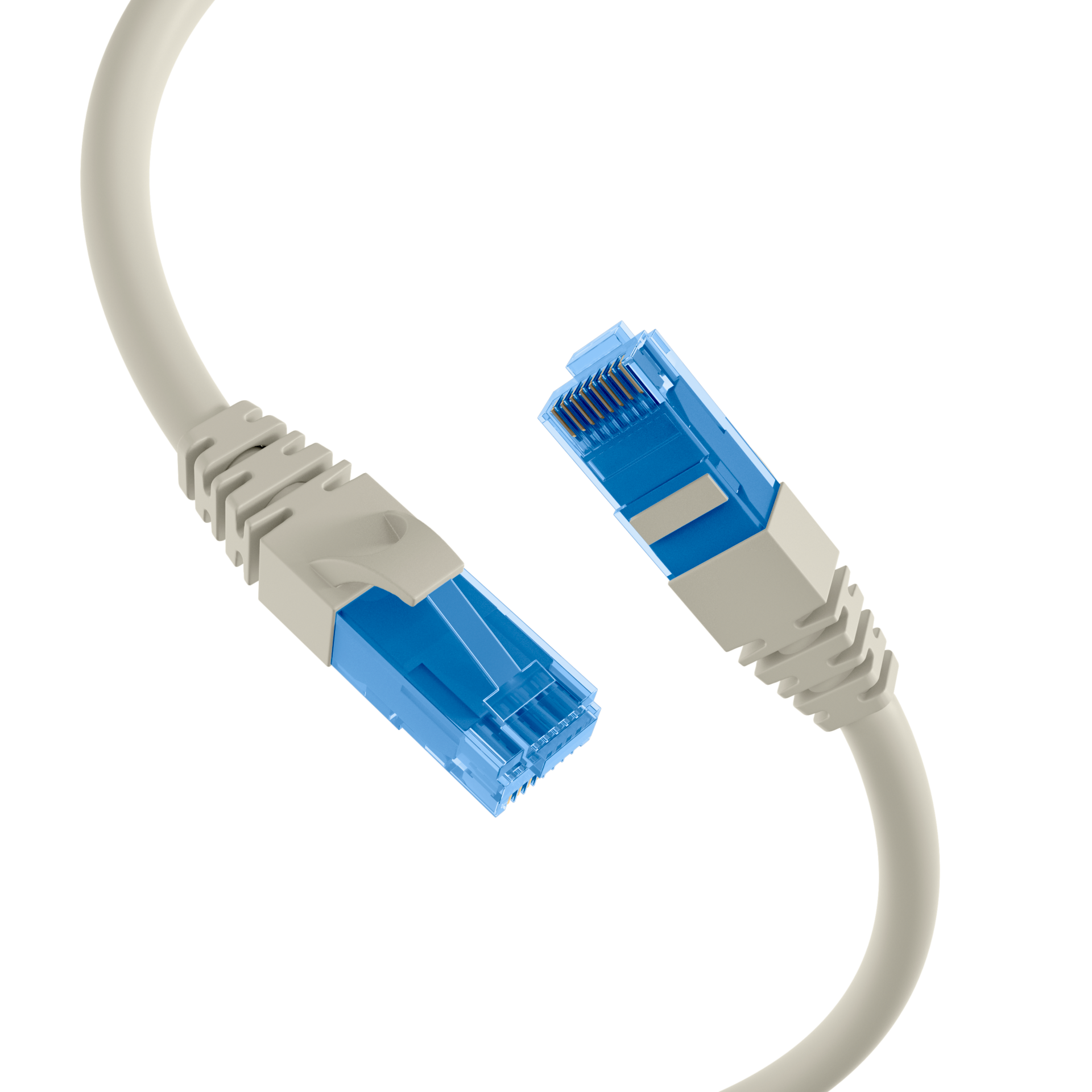 RJ45 Patch Cord Cat.6A U/UTP LSZHPremium  500MHz grey 10m