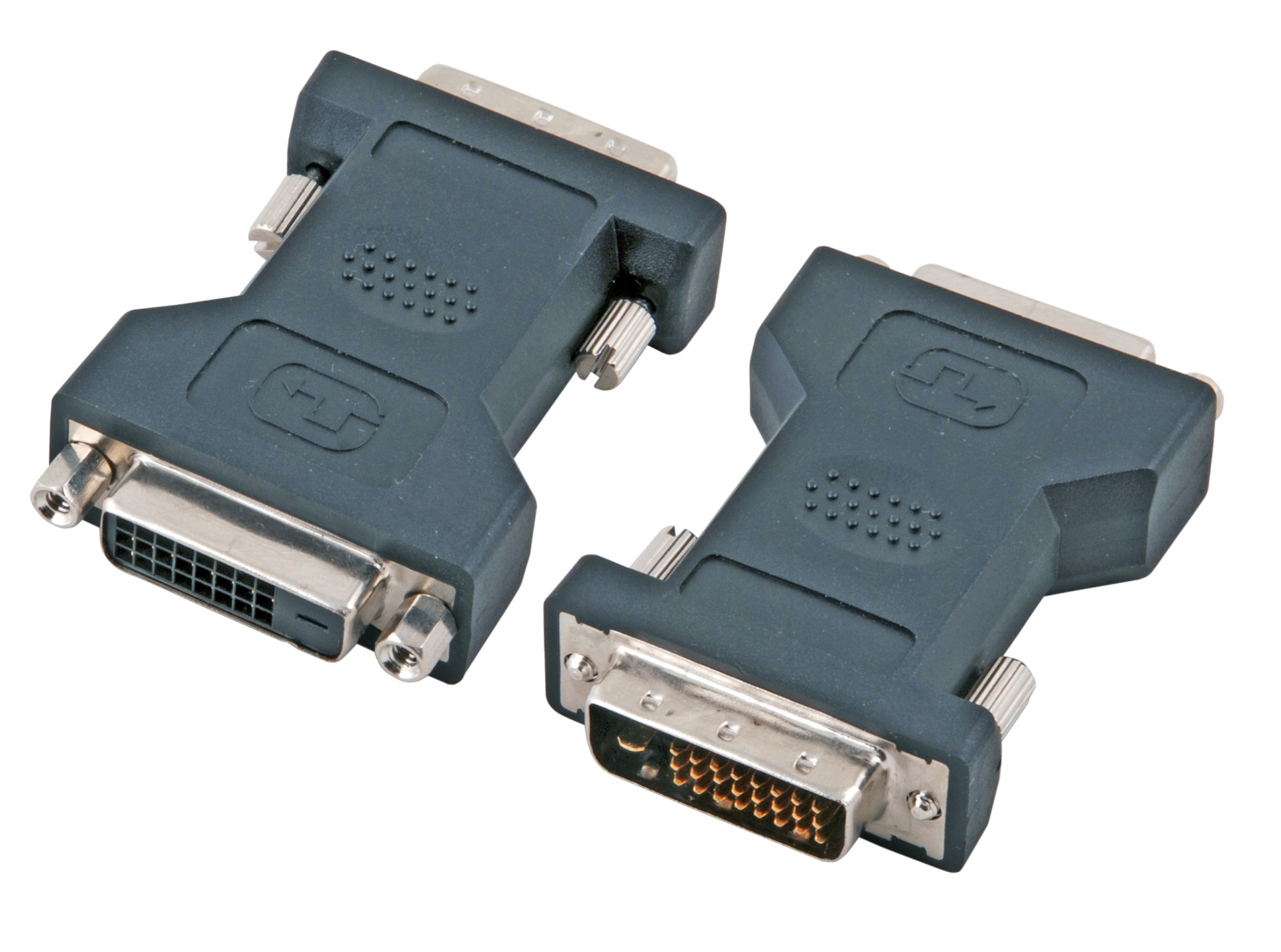 DVI-VGA Adapter, 2x DVI-D 24+1, St.-Bu., schwarz