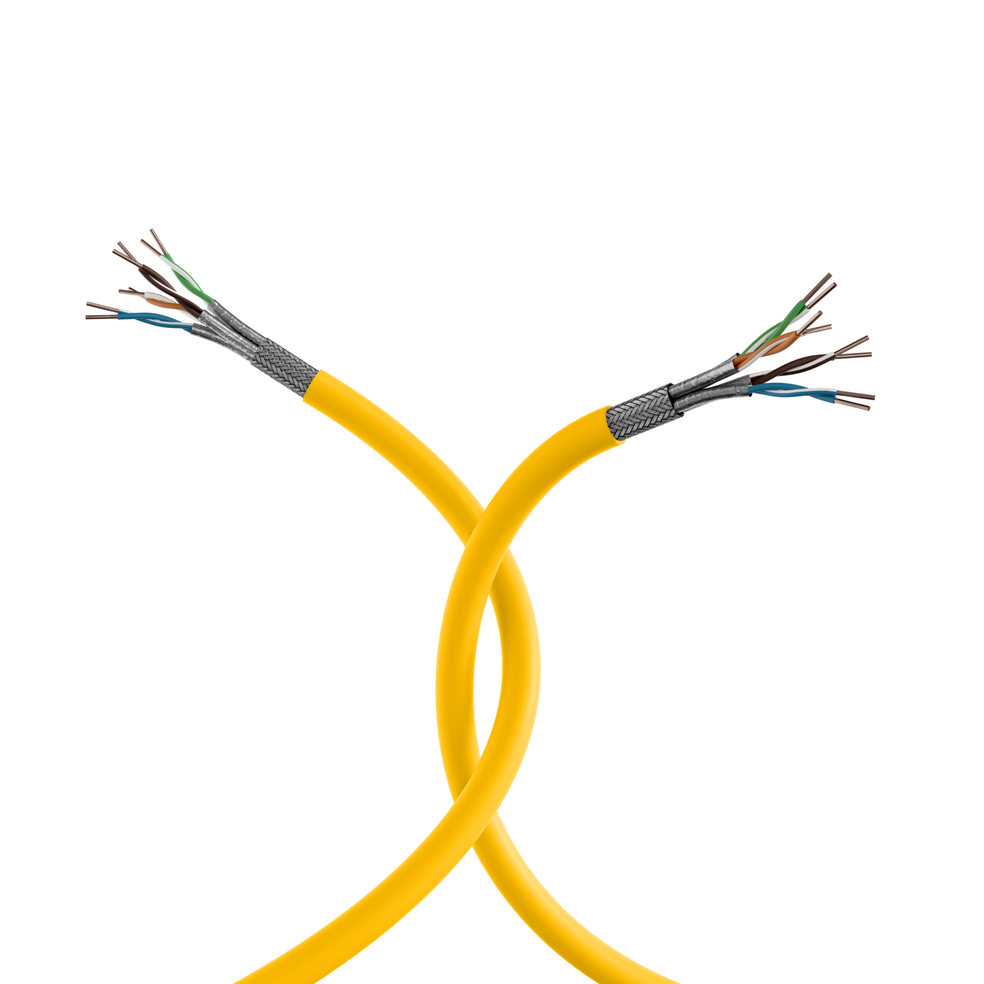 INFRALAN® Cat.7A 1250 AWG23, S/FTP 4P CPR Cca rapsgelb RAL1021, 500m