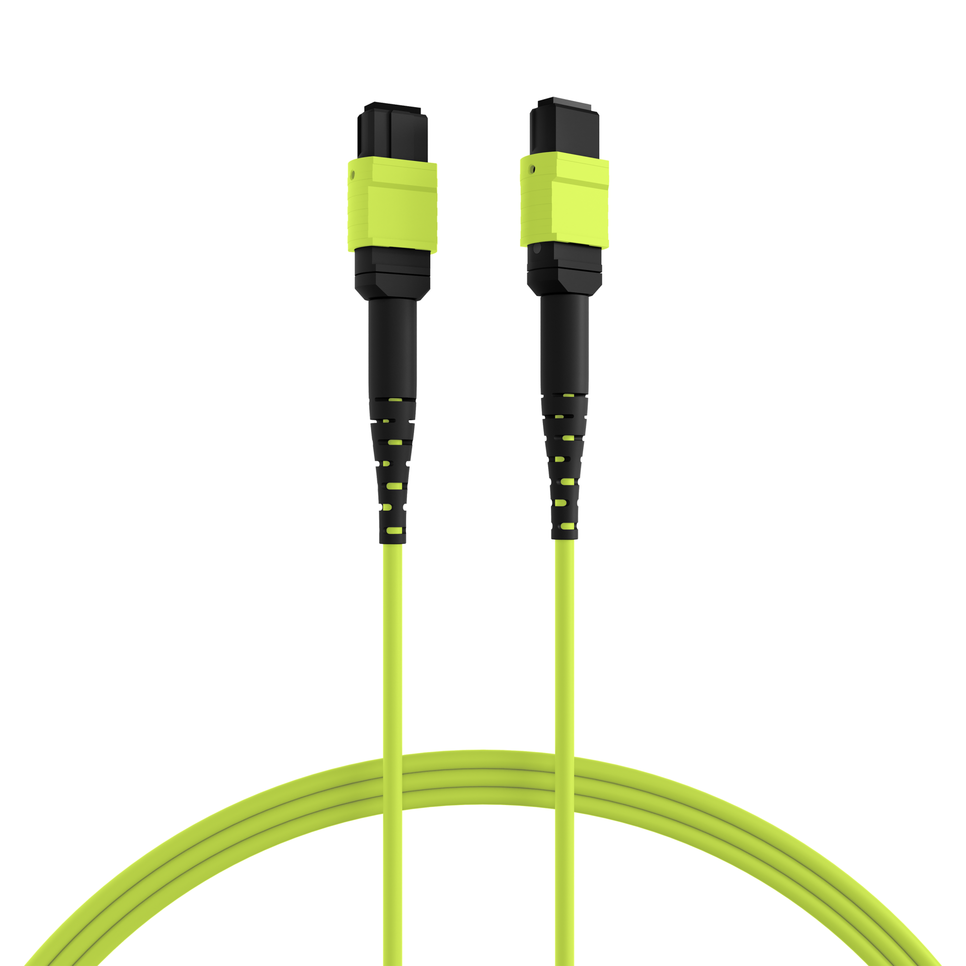 MTP®(F)-MTP®(F) Patch cable OM5 12 fibers Typ B LSZH limegreen 3m