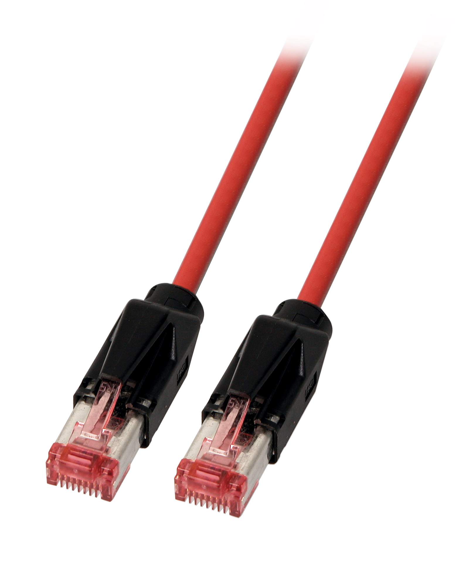 RJ45 Patchkabel S/FTP, Cat.6A, TM21, UC900, PUR, 0,25m, rot
