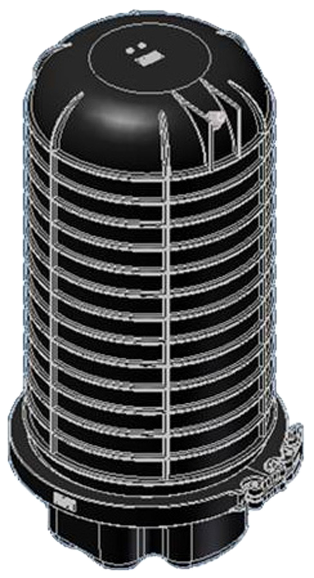 Dome closure round 525mm high, D=285mm