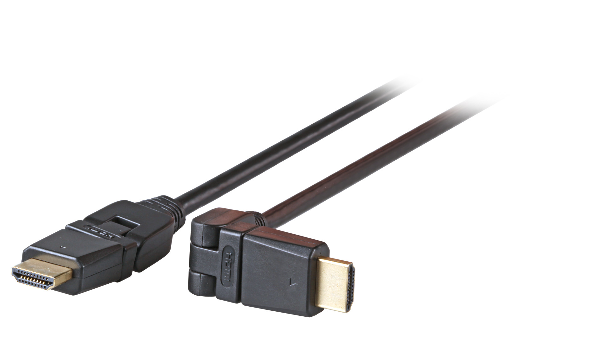 HighSpeed HDMI™ Anschlusskabel mit Eth., 360°, A-A, St.-St., 3,0m, weiß