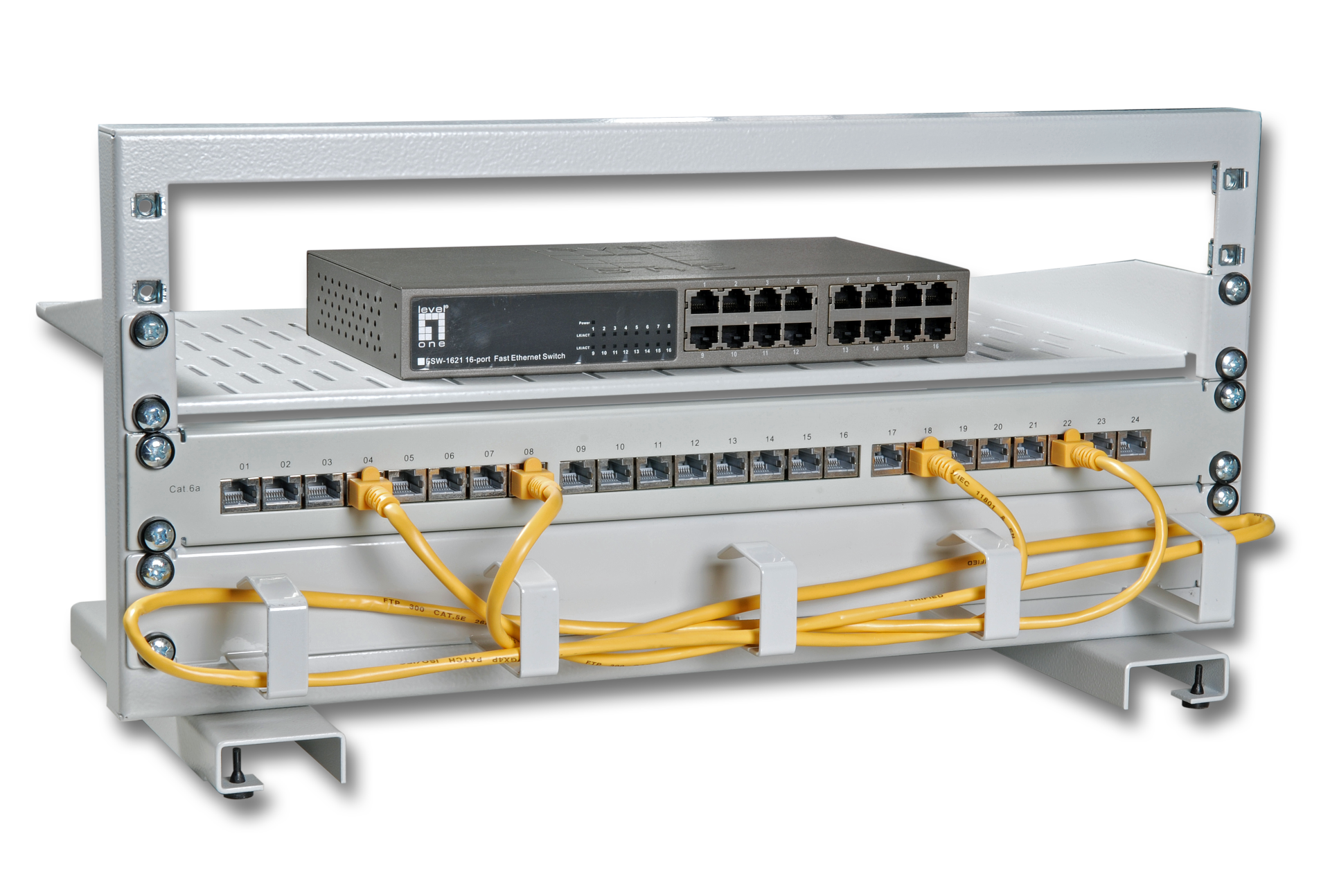 19" 4U mini network stand, RAL7035