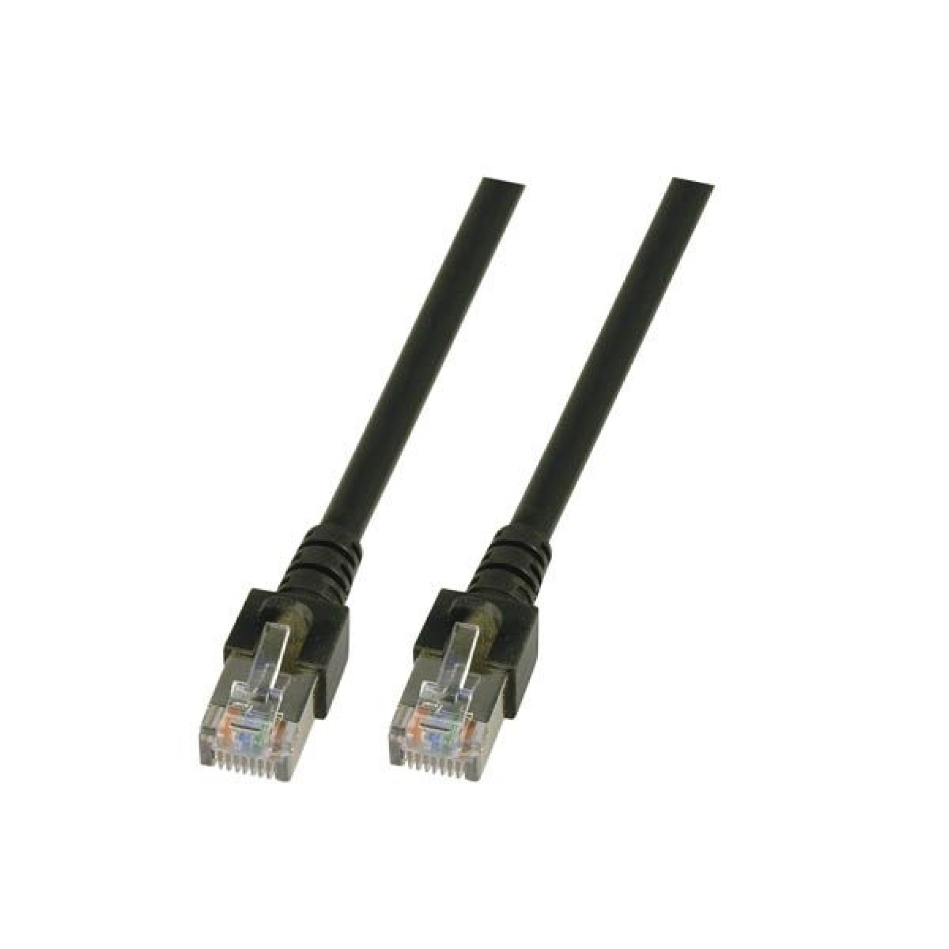 RJ45 Patchkabel SF/UTP, Cat.5e, PVC, CCA, 1m, schwarz