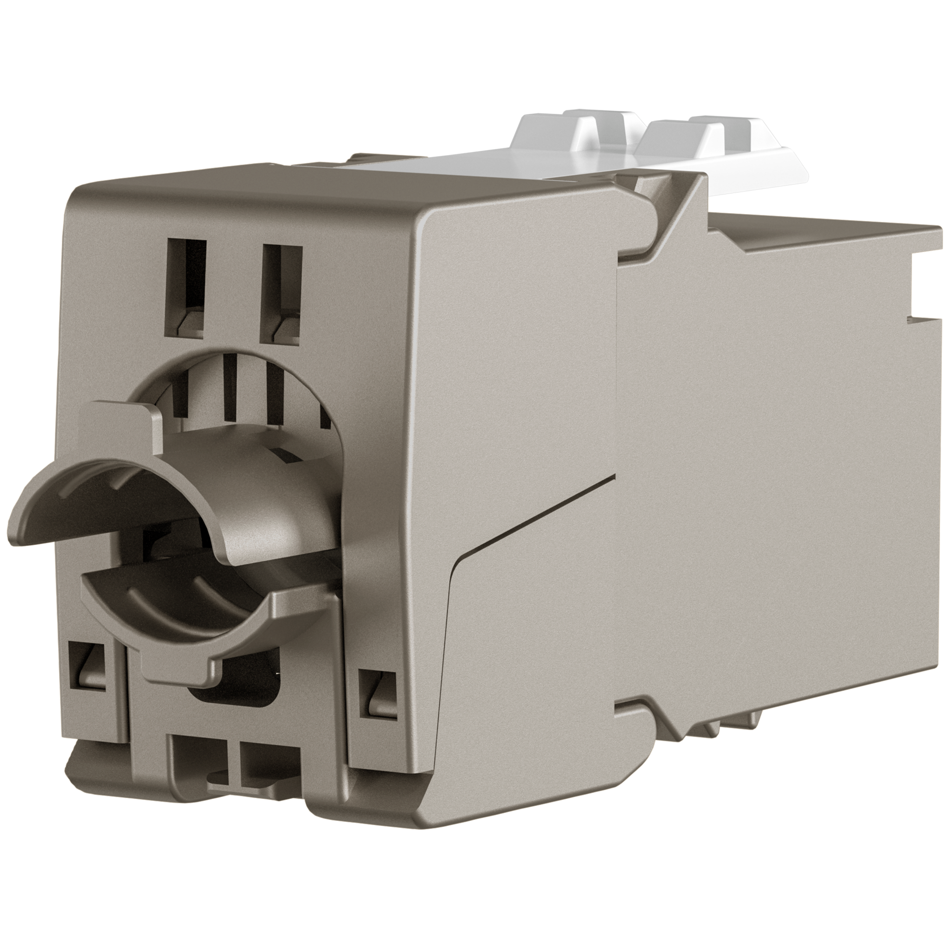 RJ45 Keystone Slimline, Cat.6A, silber,,