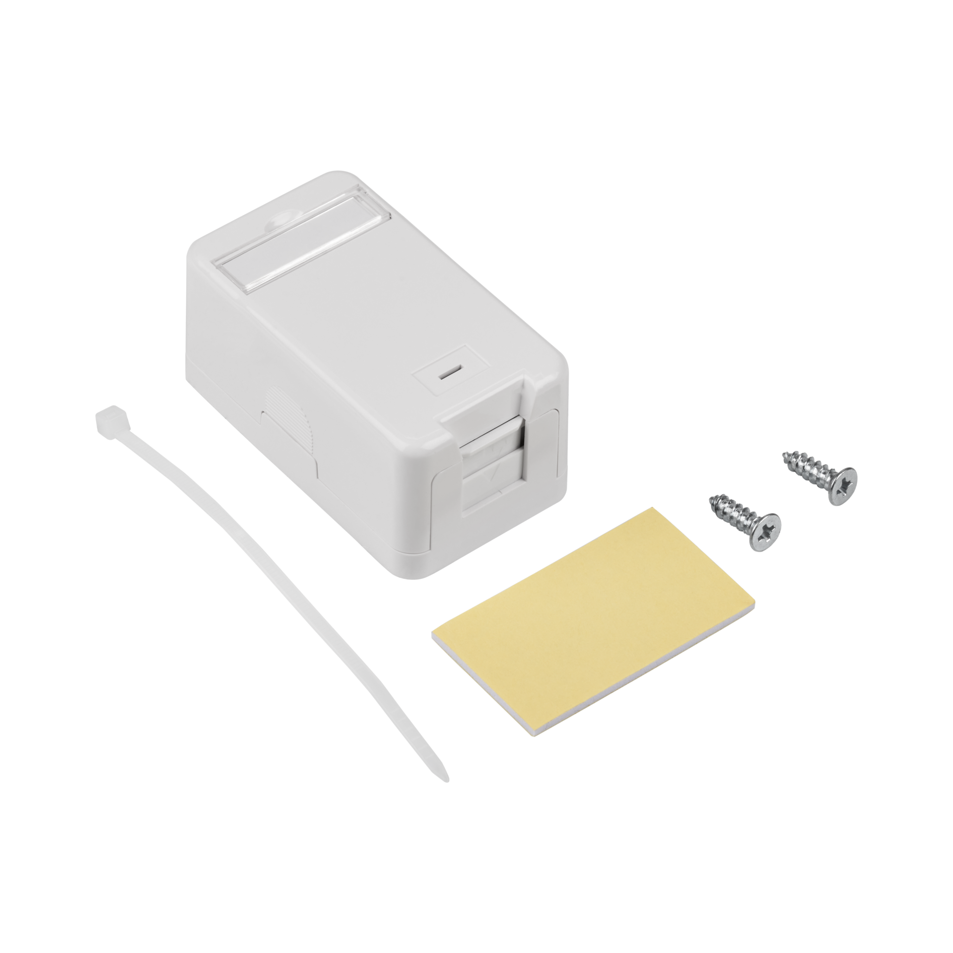 Keystone Verteilerbox Aufputz, 1-Port, Staubschutz selbstschließend