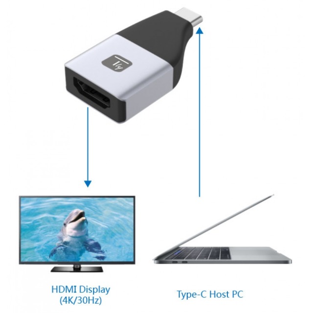 Adapter USB-C M auf HDMI F 4Kx2K 30Hz