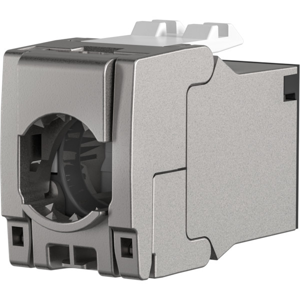 RJ45 Keystone-Modul E-20094 mit Rundsteckverbinder für industrielle und robuste Netzwerkverbindungen in professionellen IT-Infrastrukturen RJ45 Keystone-Modul E-20094 mit Rundsteckverbinder für industrielle und robuste Netzwerkverbindungen in professionellen IT-Infrastrukturen