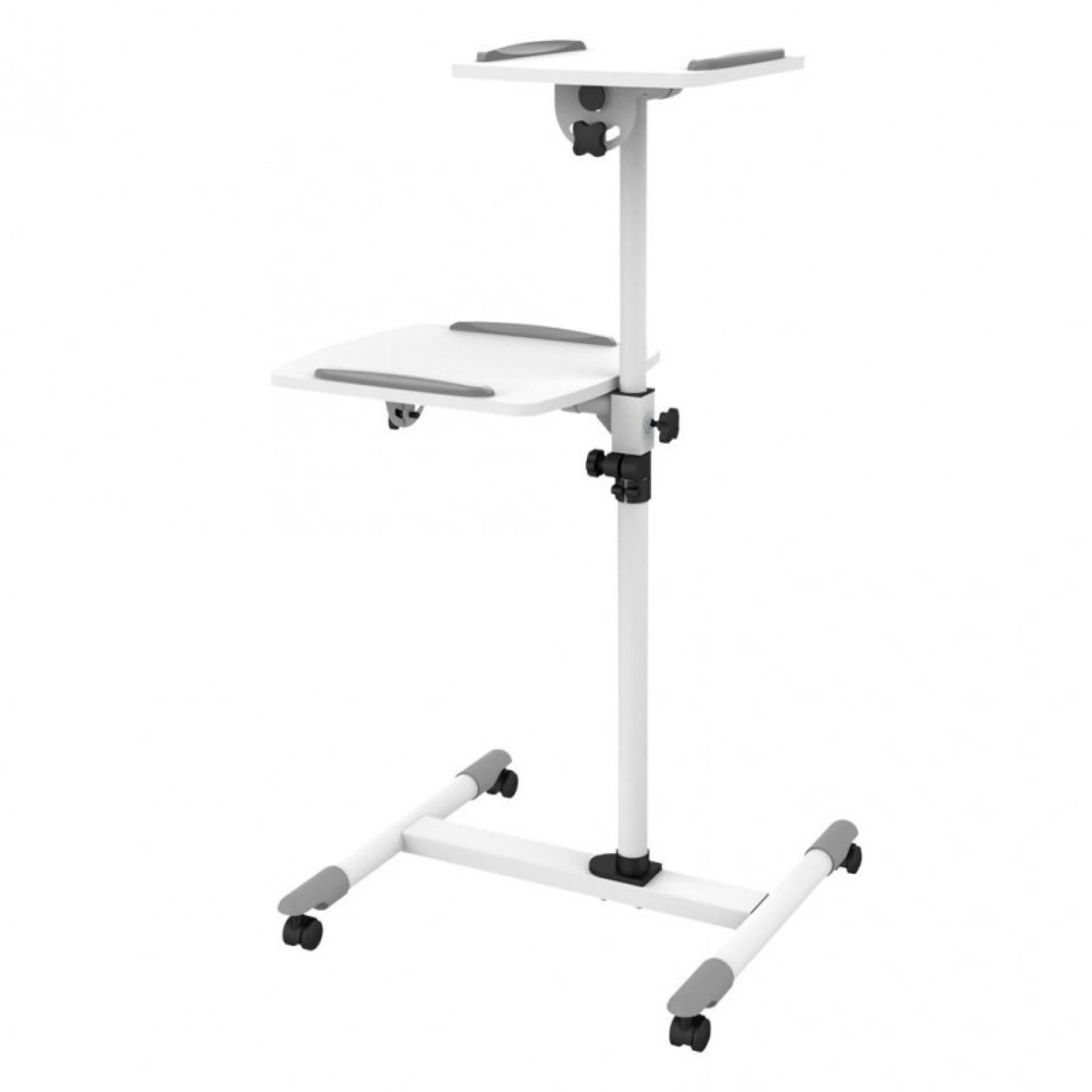 Flexible Universal Trolleys für Notebook / Beamer, 85-110 cm, weiß