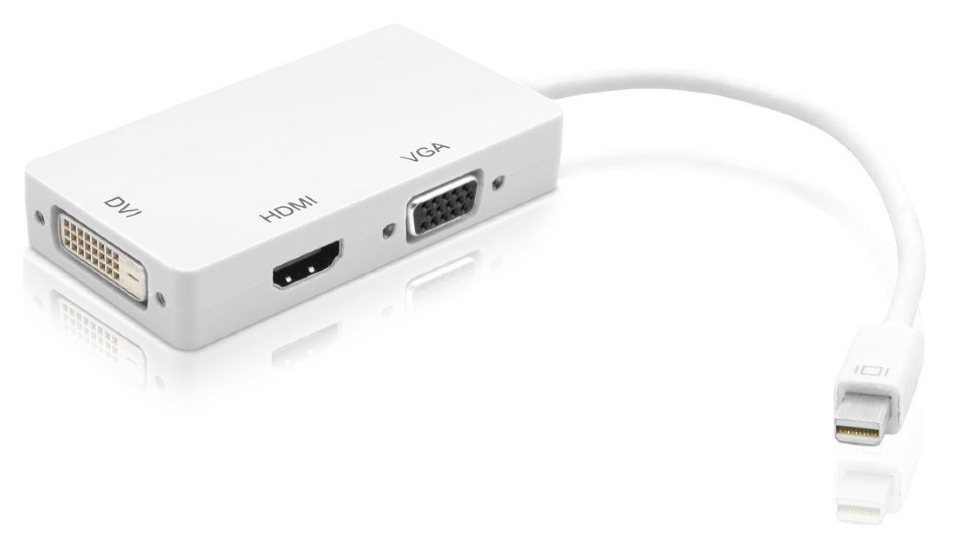 Adapter 3 in 1 Mini DisplayPort (Thunderbolt) auf HDMI / DVI / VGA