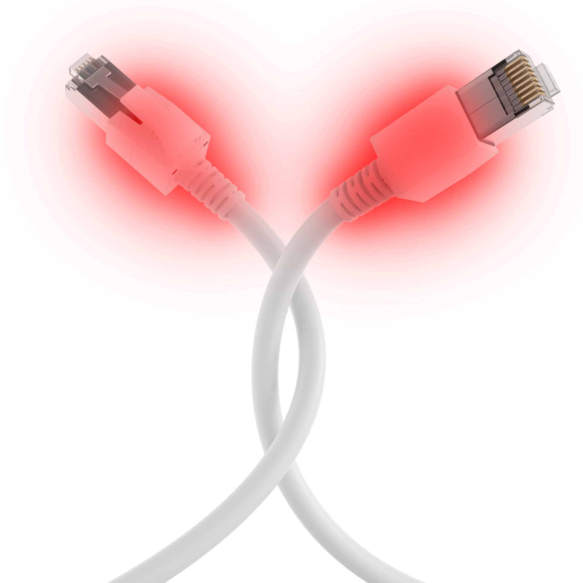 RJ45 Patch Cord Cat.6A S/FTP FRNC VC LED white 1m