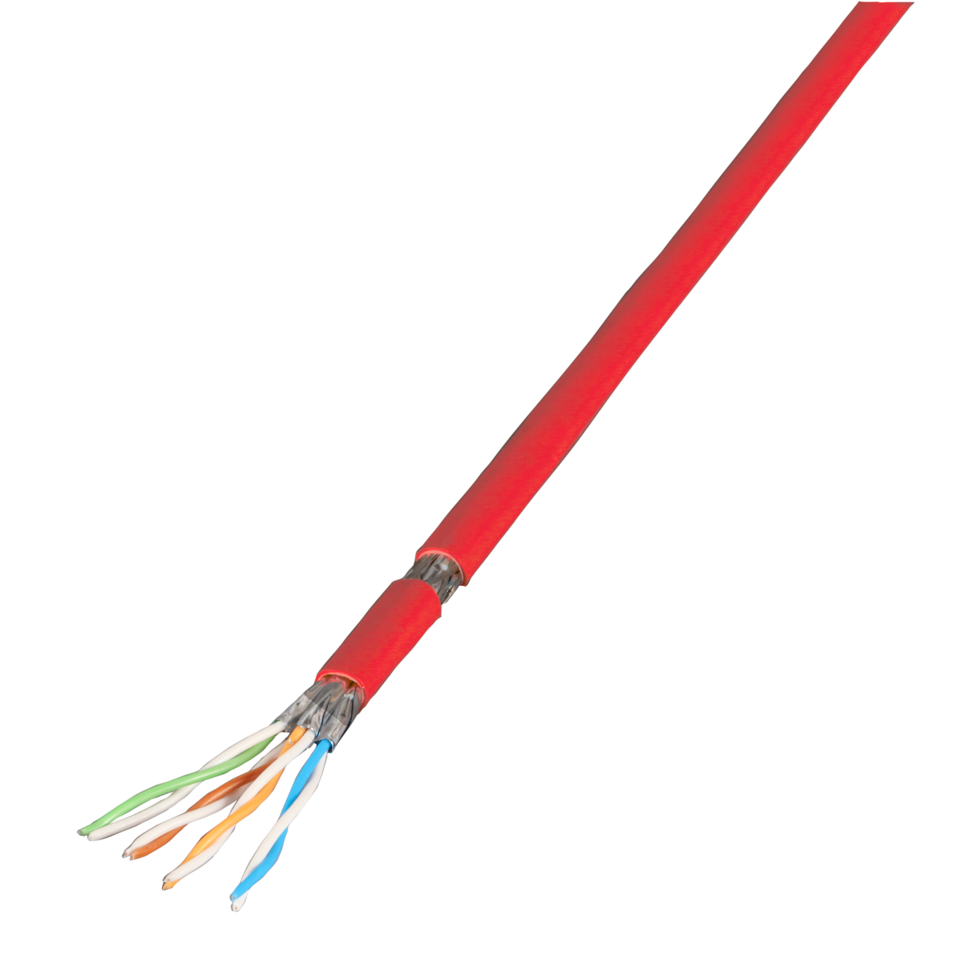 Patch cable Cat.7 PiMF UC900MHz SS26 4P FRNC-B, red