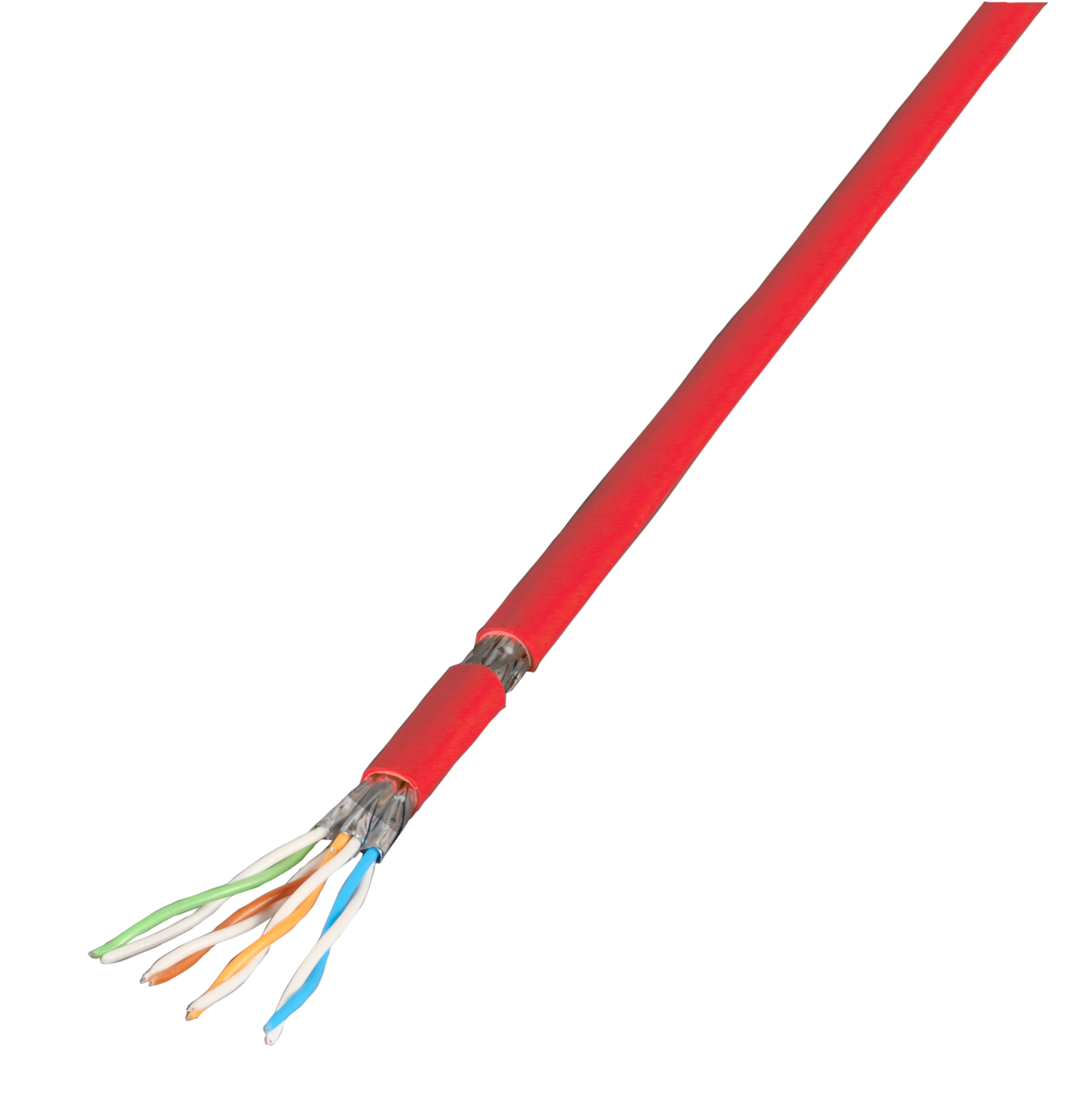 Patchkabel Cat.7 PiMF UC900MHz SS26 4P FRNC-B, rot